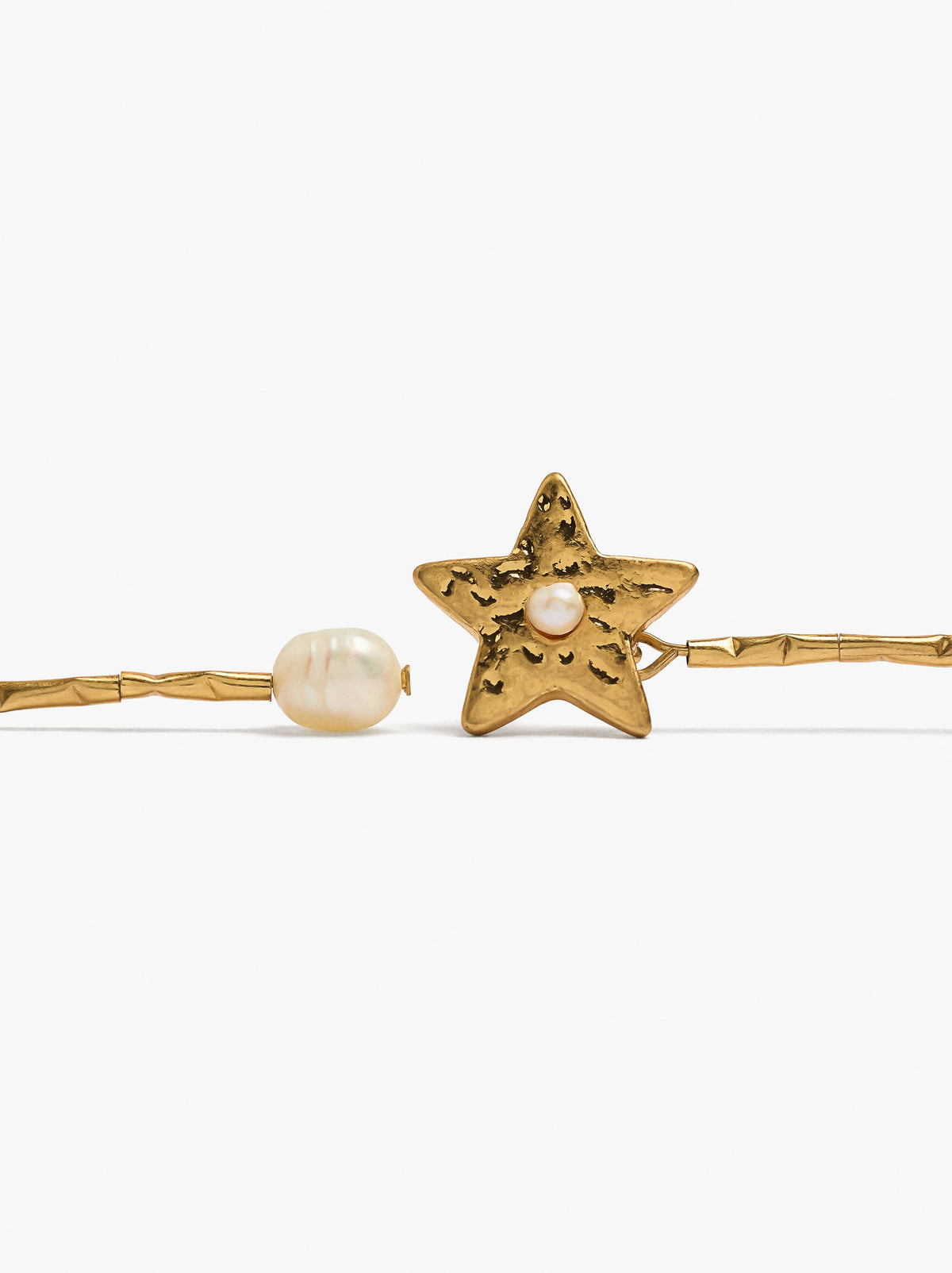 Star Earrings With Freshwater Pearls
