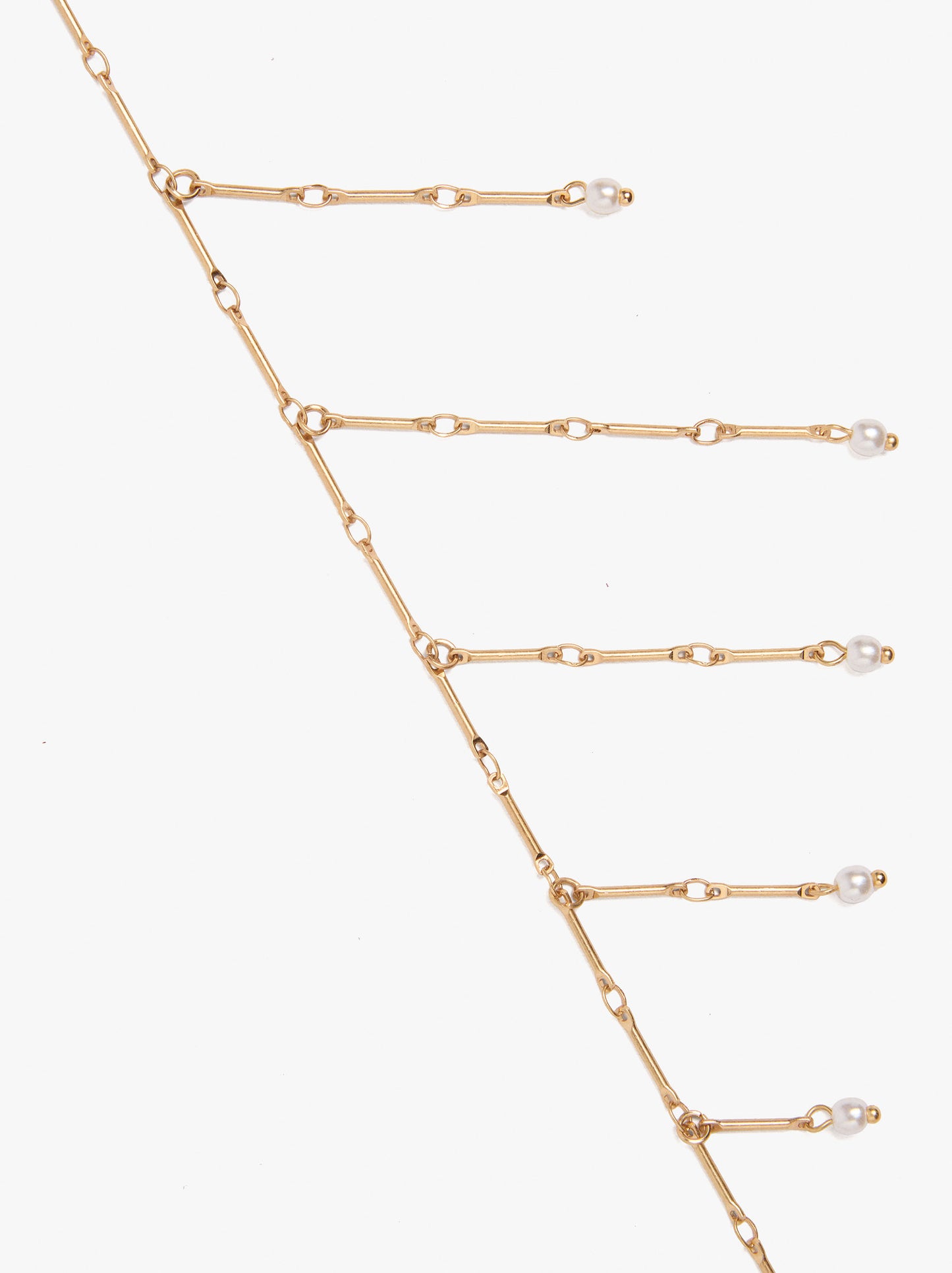 Short Necklace Bars With Pearls