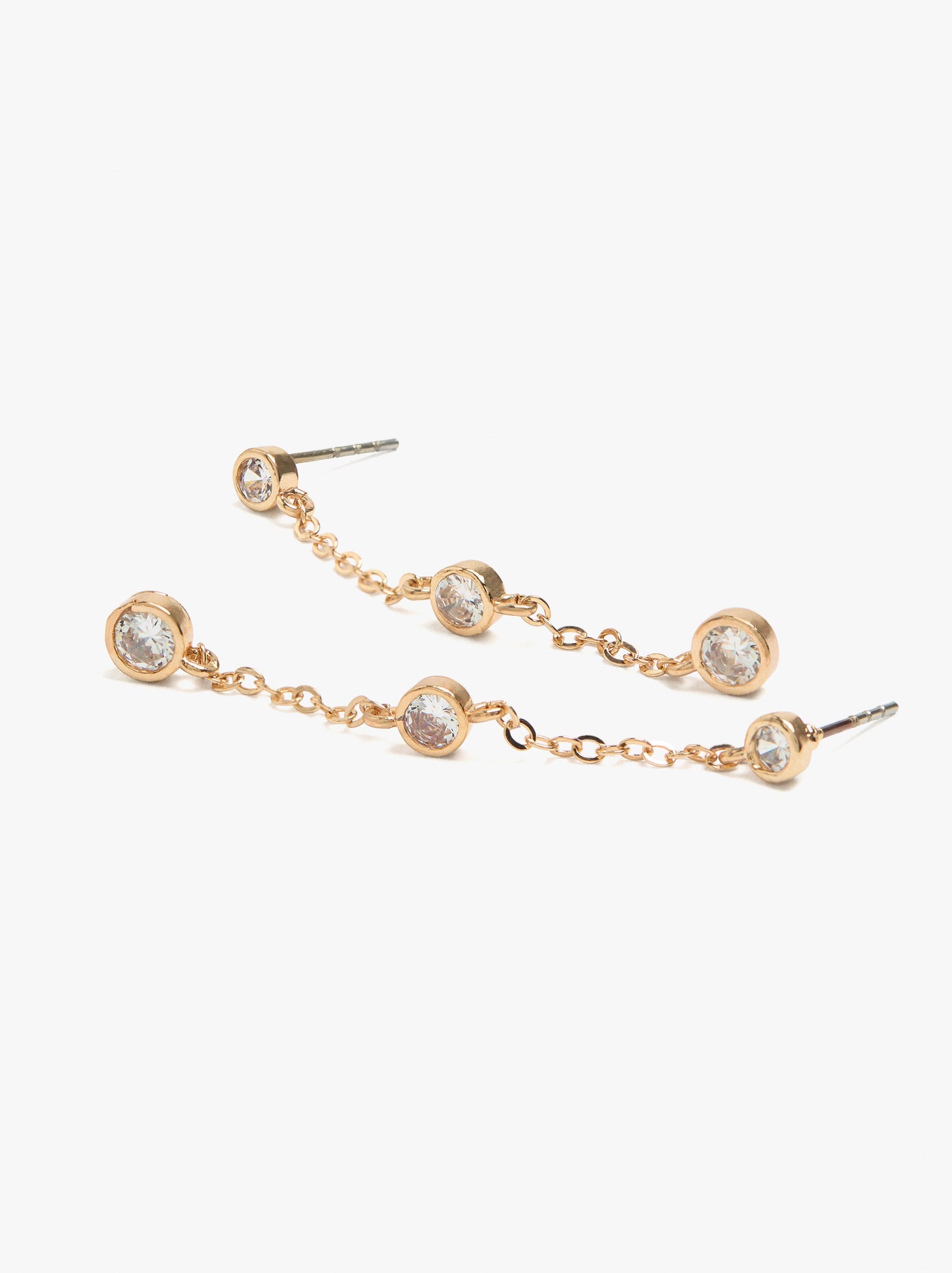 Long Earrings With Cubic Zirconia