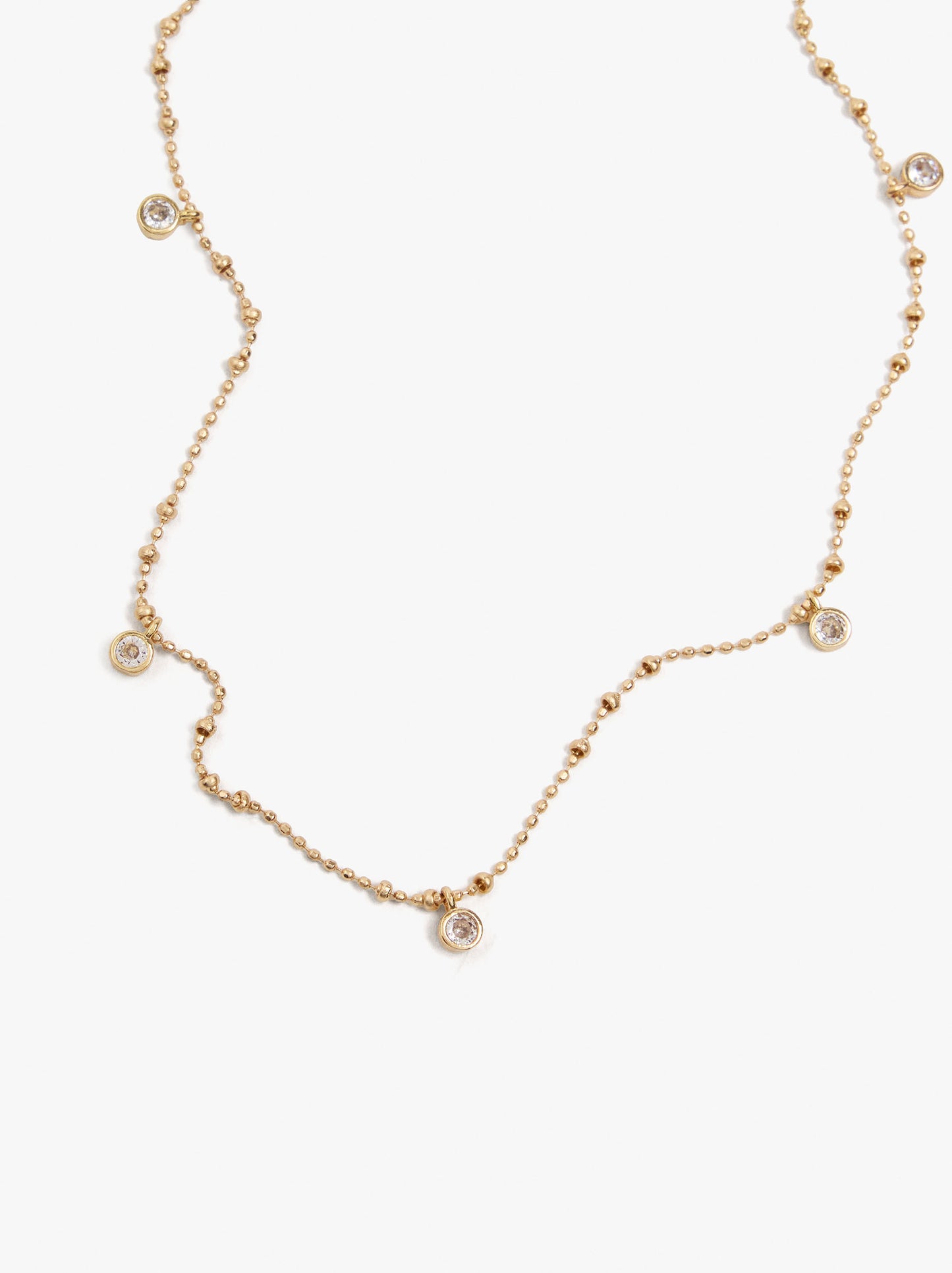 Short Necklace With Zirconia