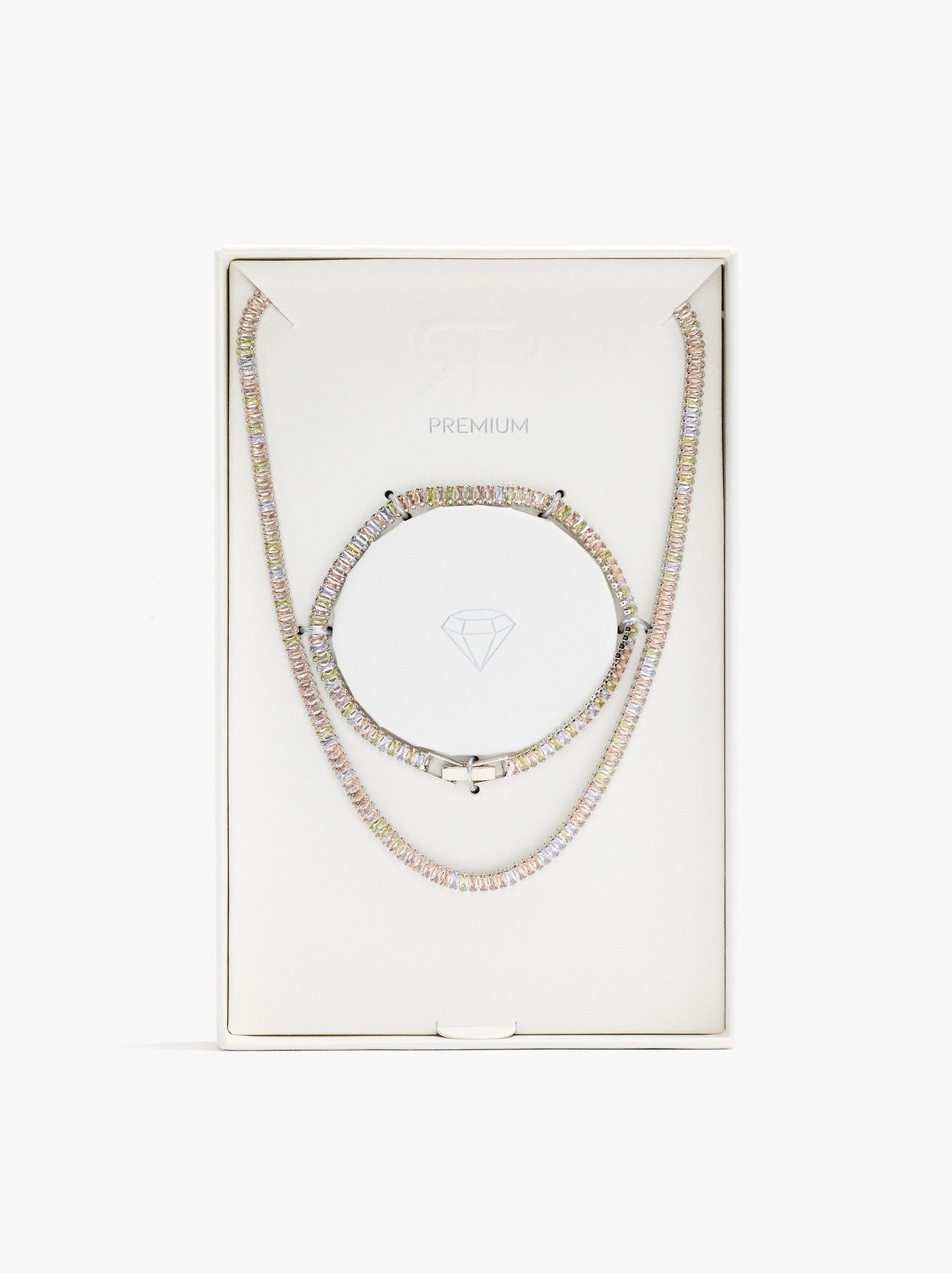 Set Necklace And Bracelet With Zirconia