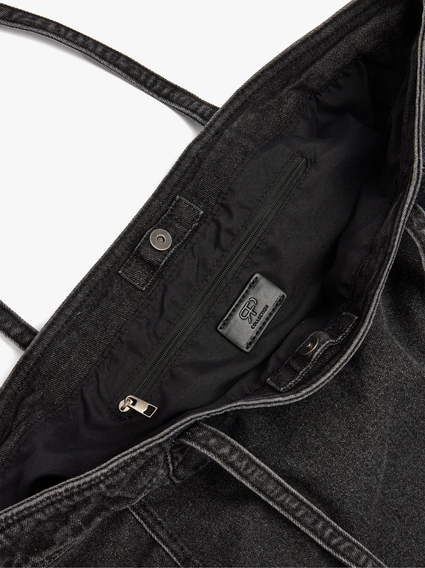 Shopper Denim Bag With Pendant