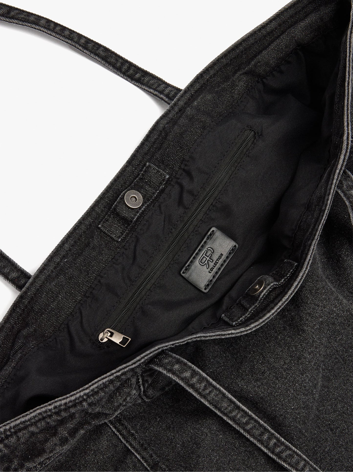 Shopper Denim Bag With Pendant