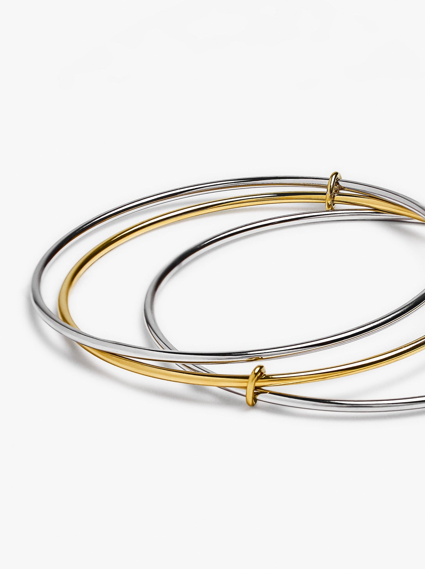 Bicolor Bracelet Set With Stainless Steel