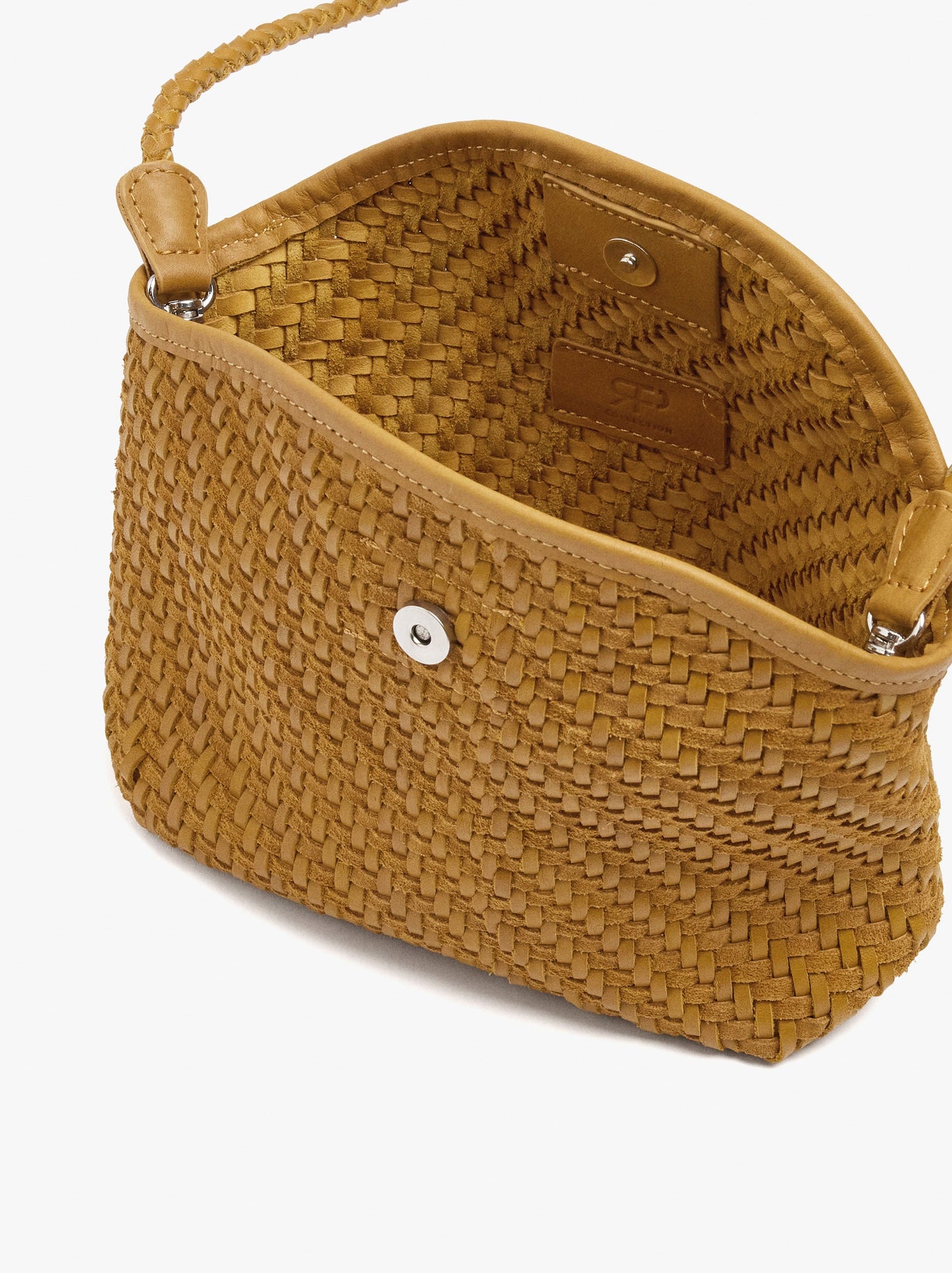 Crossbody Bag Of Braided Leather