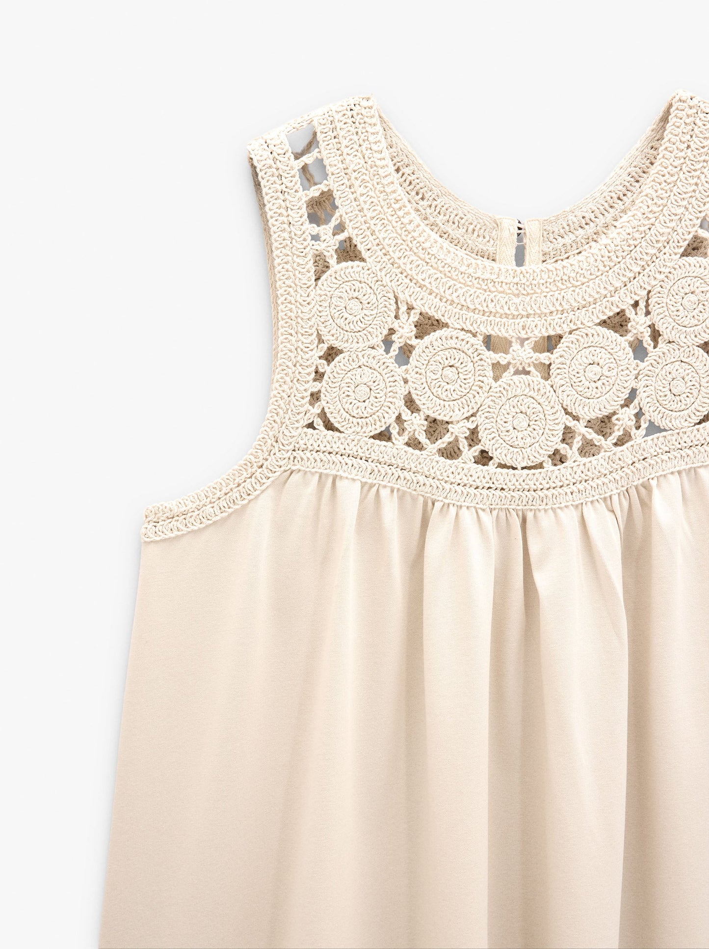 Dress With Cotton Crochet Detail