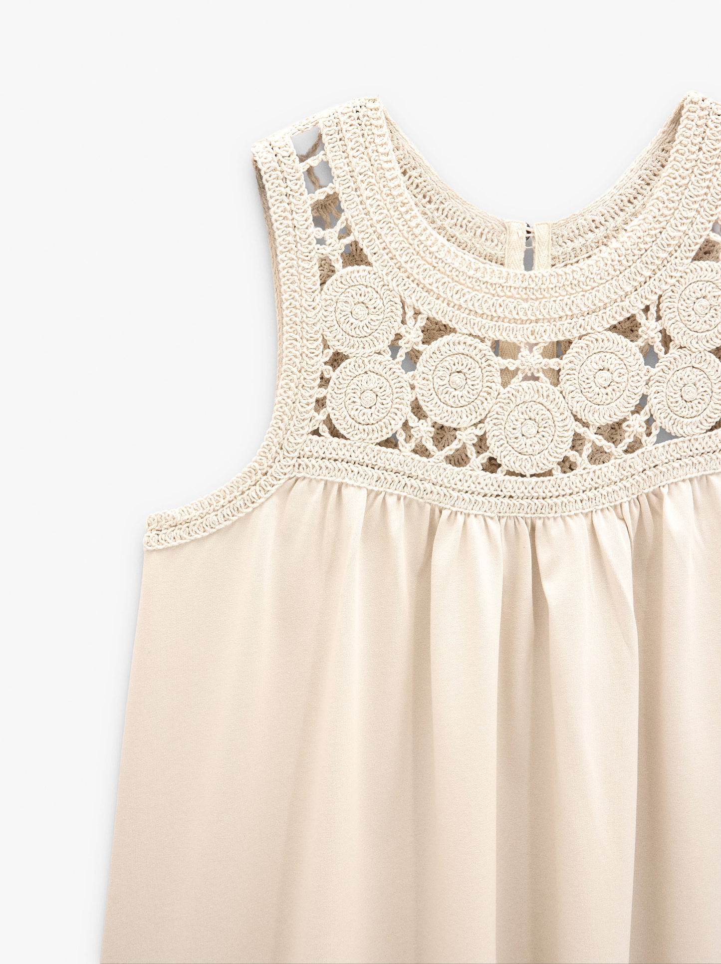 Dress With Cotton Crochet Detail