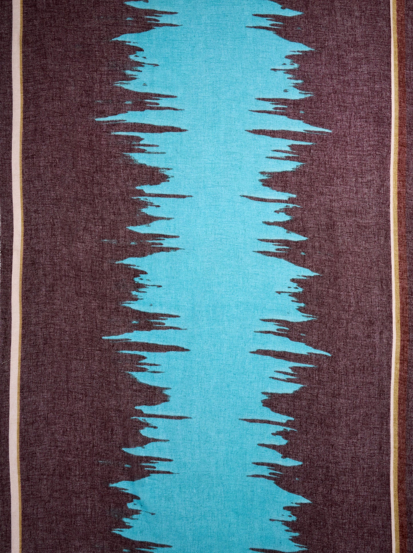 Printed Scarf With Linen Blend