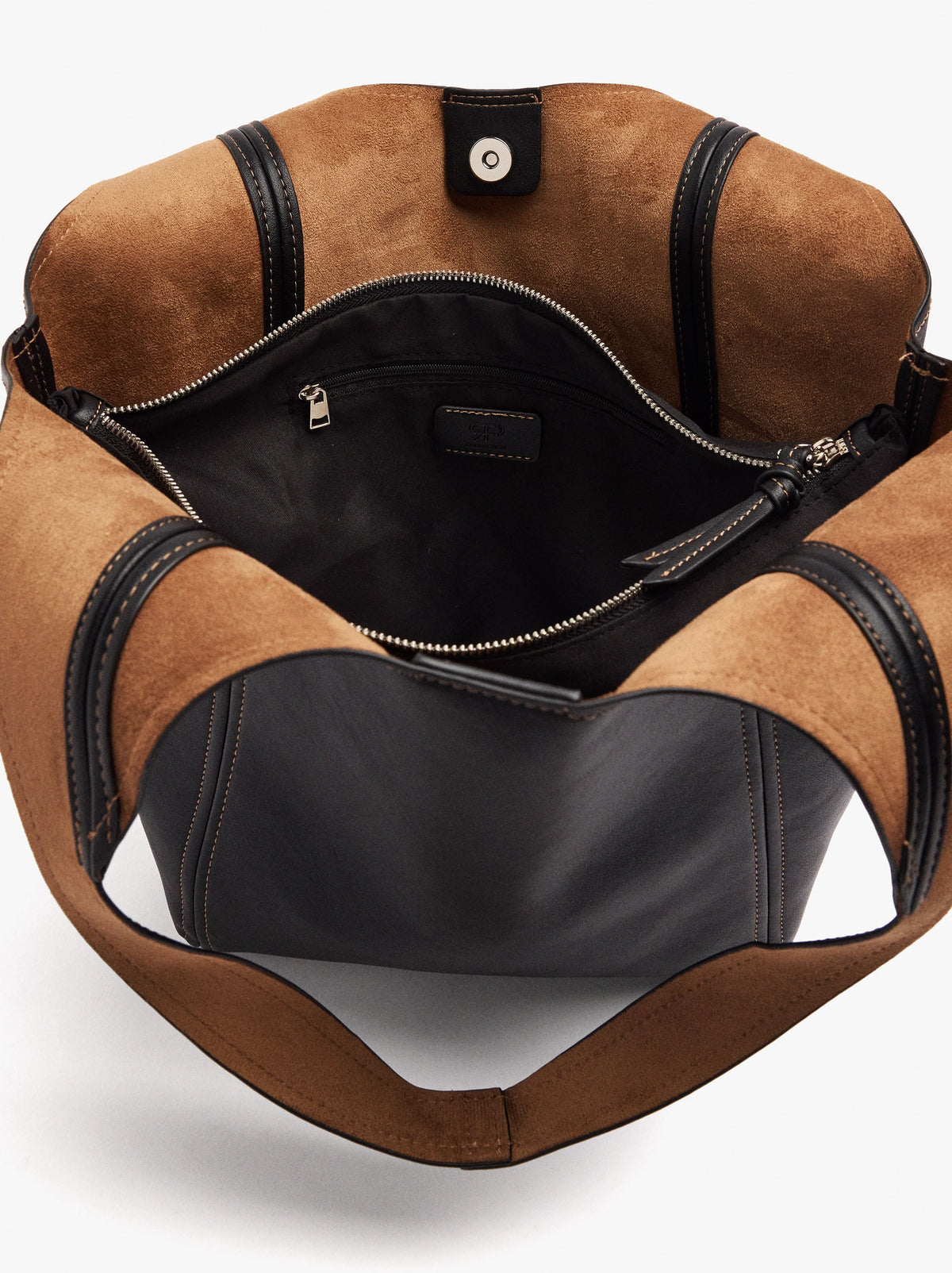 Shopper Bag With Topstitching