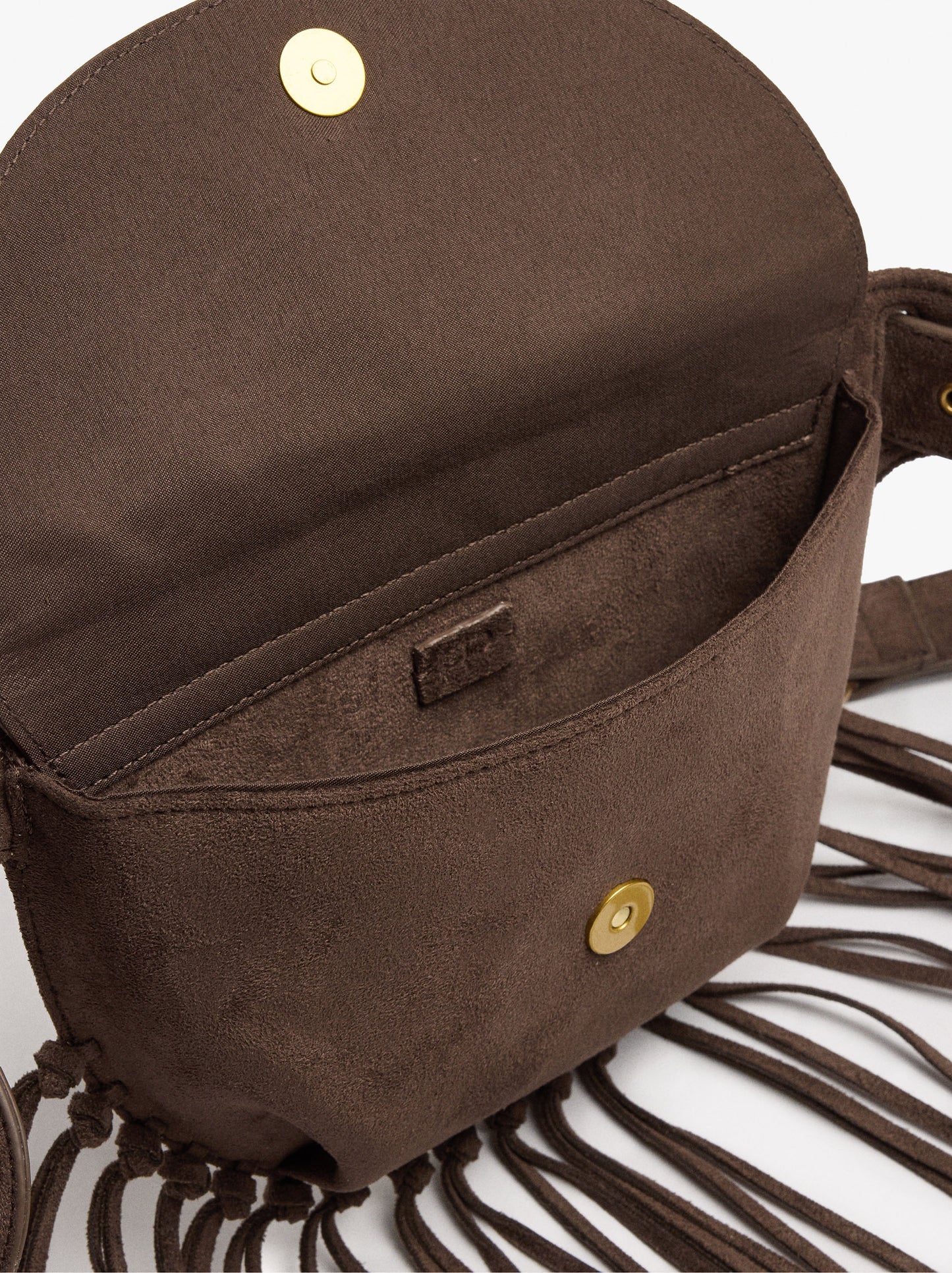 Leather-Effect Bum Bag With Fringes