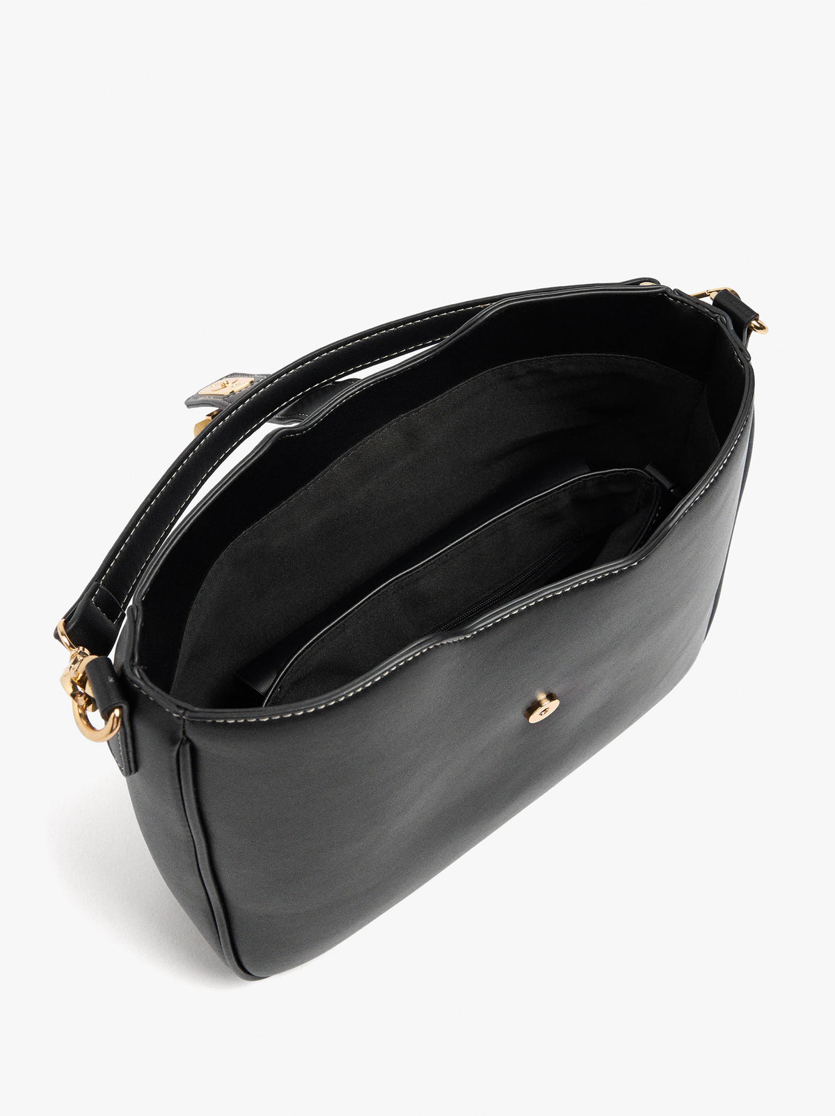 Plain Shoulder Bag With Crossbody Bag