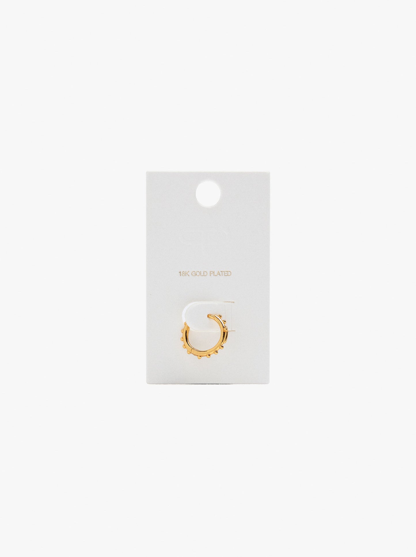 Individual Hoop With Spheres 18k Gold Plated