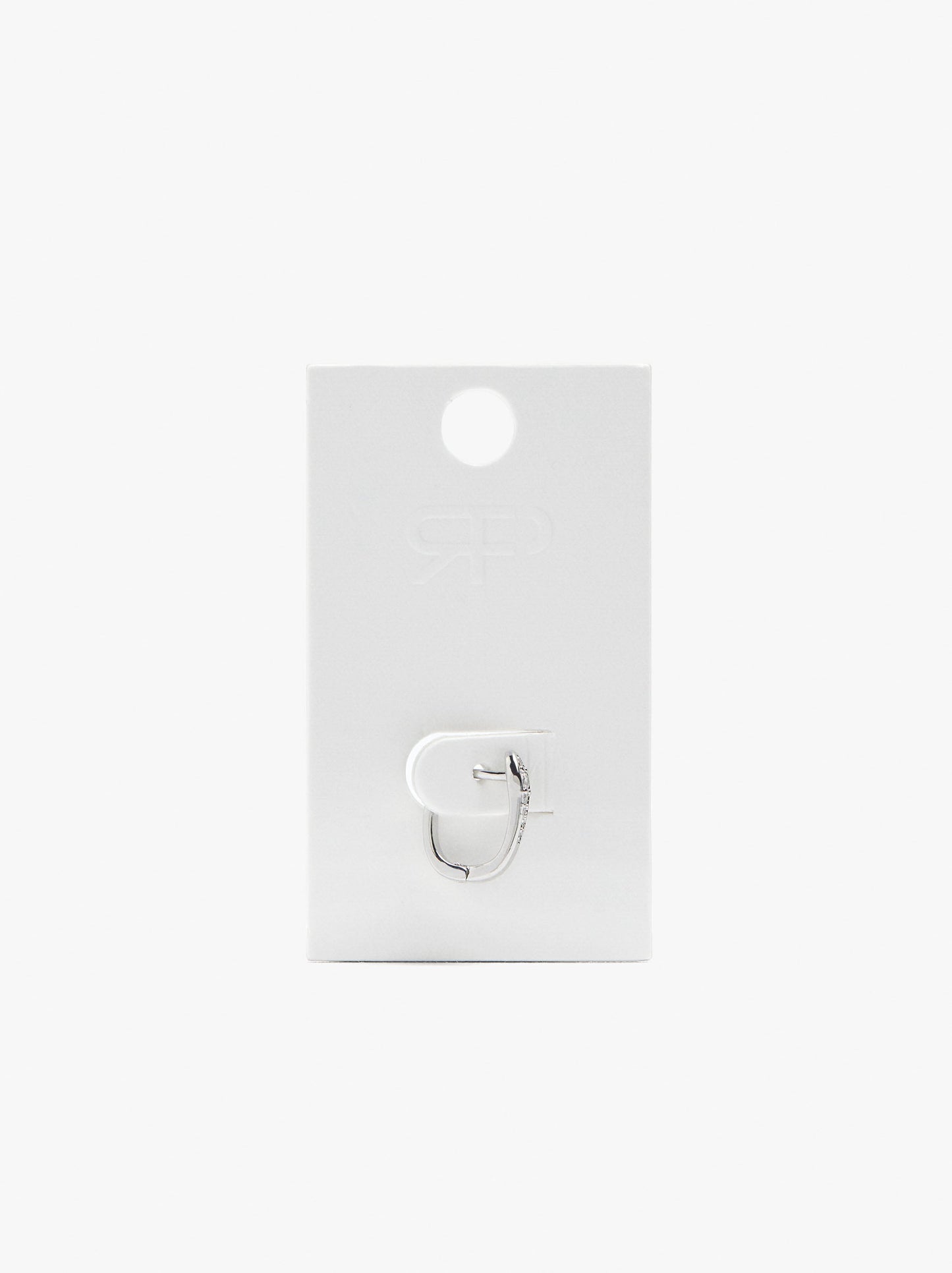 Individual Snake Hoop With Zirconia Silver Plated