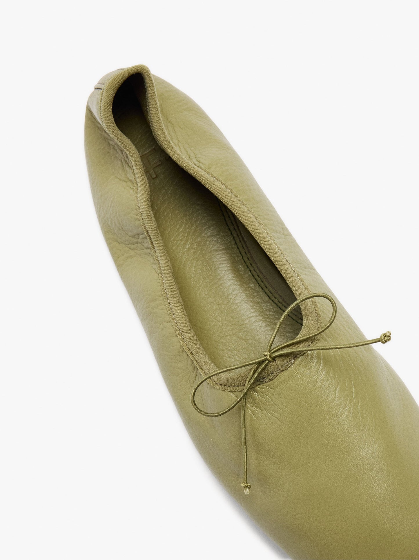 Leather Ballet Flats With Elastic
