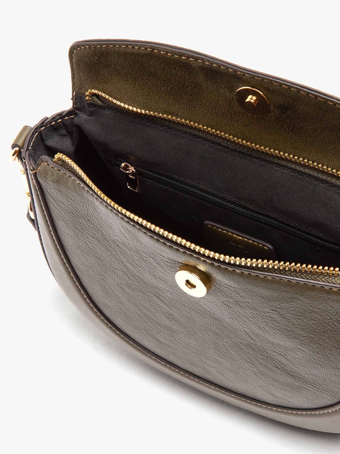 Oval Crossbody Bag With Flap