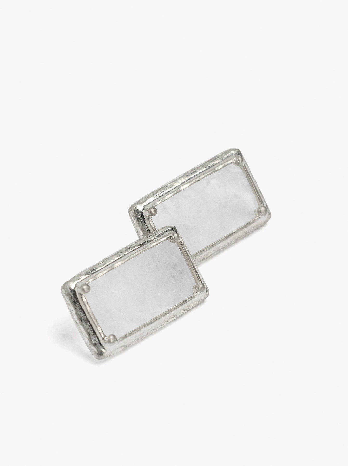 Rectangular Earrings With Stone