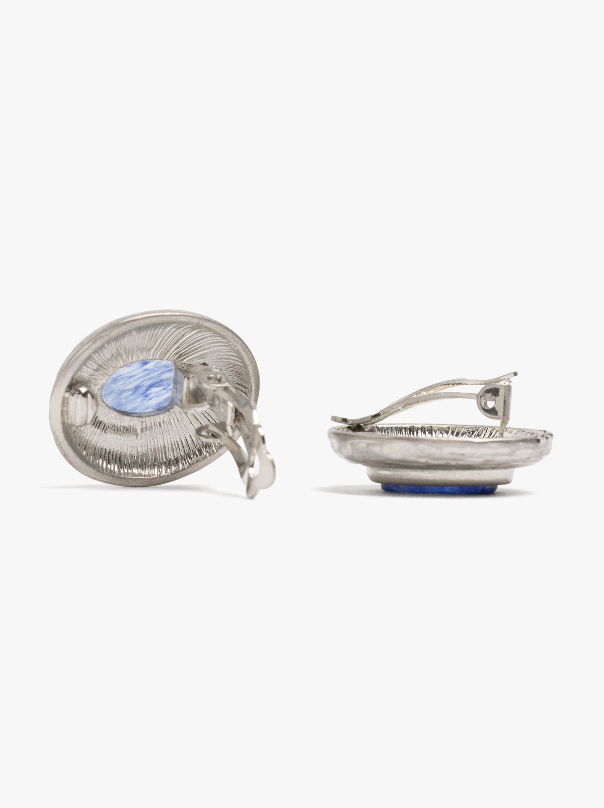 Oval Earrings With Stone