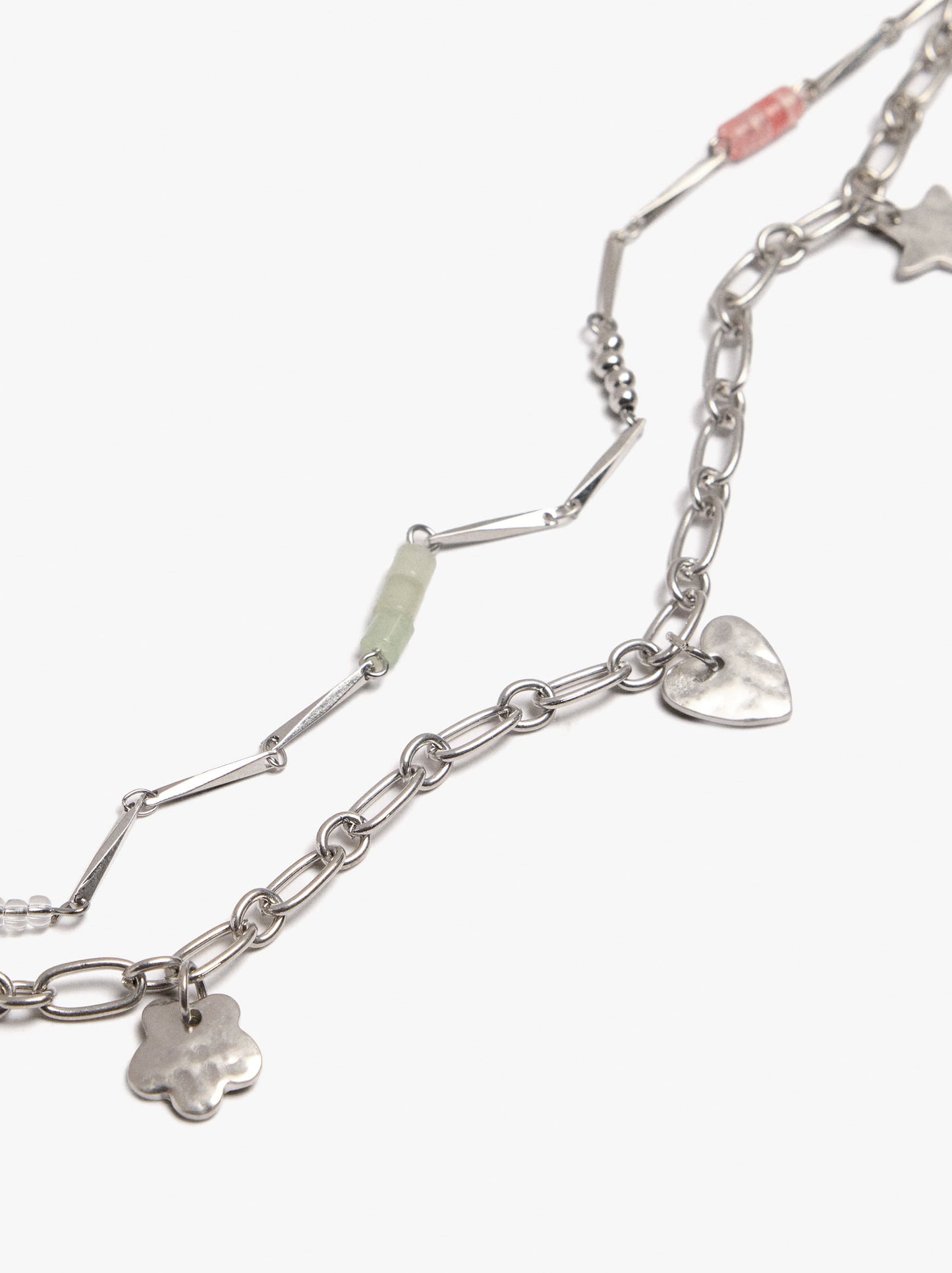 Double Ankle Bracelet With Charms And Stones