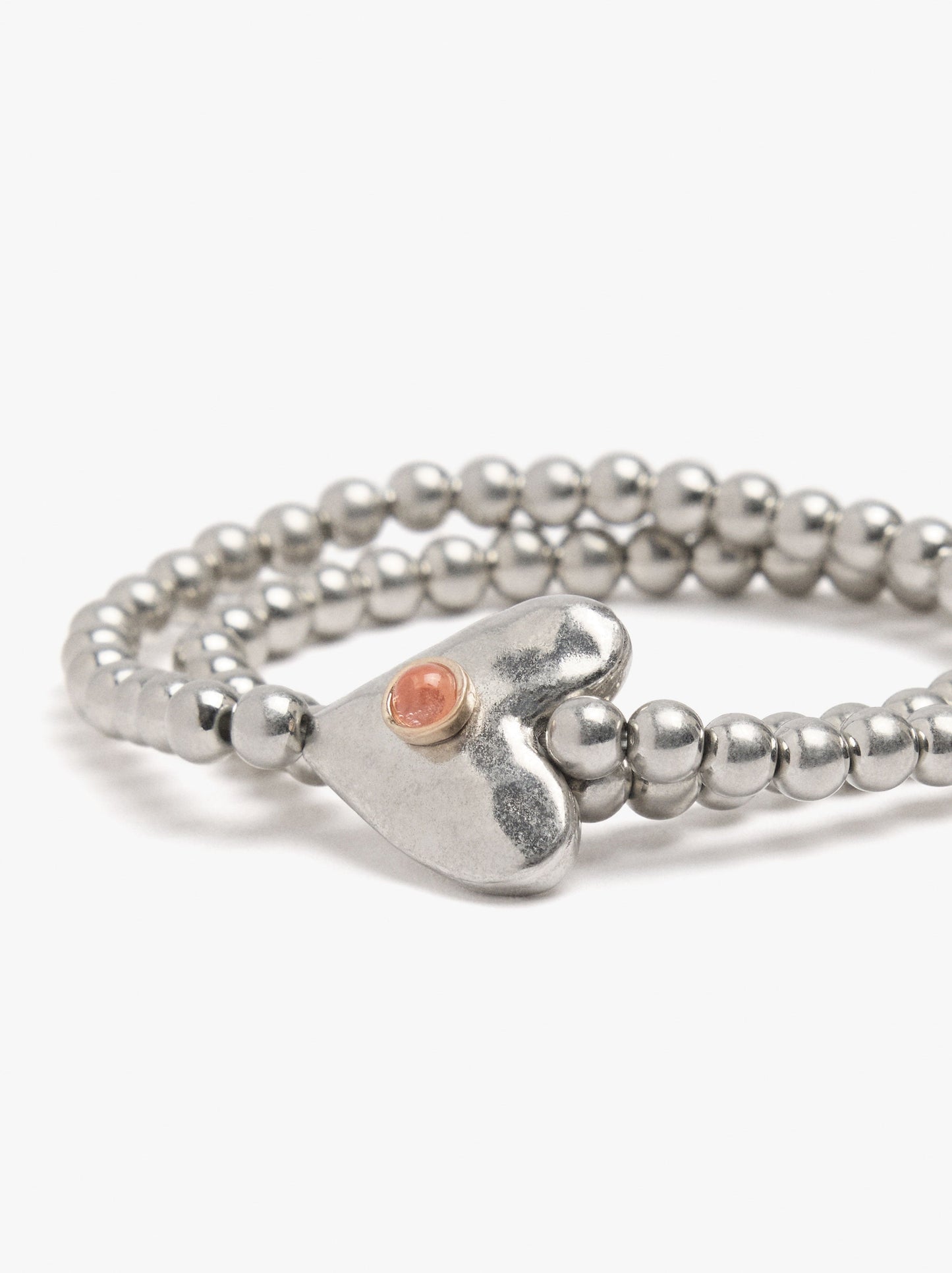 Double Elastic Bracelet With Heart