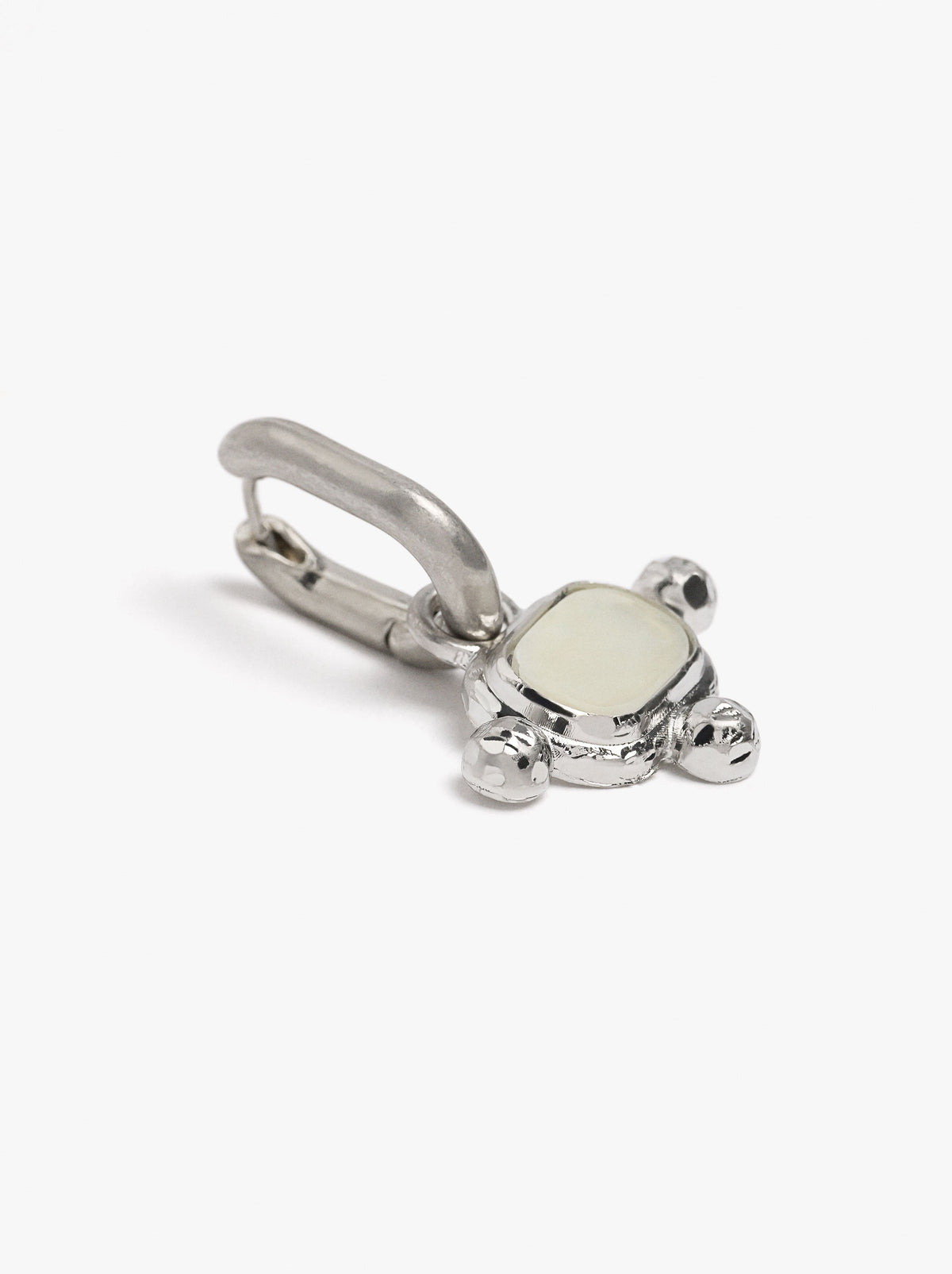 Hoop Earrings With Pendant Stone