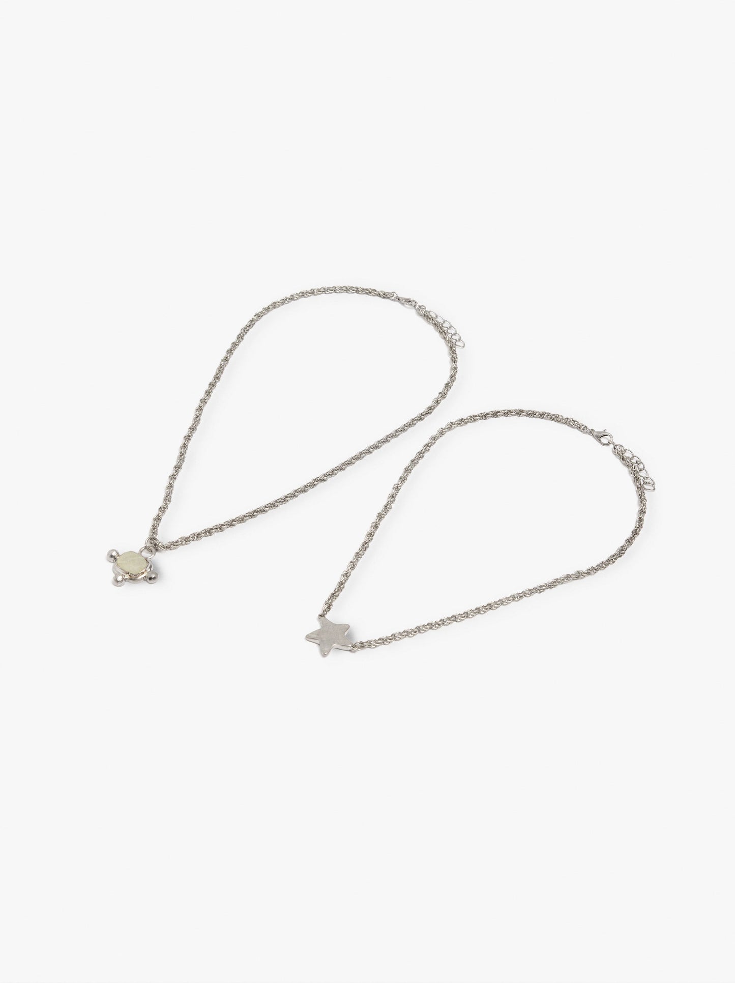 Set Of Necklaces With Star And Stone