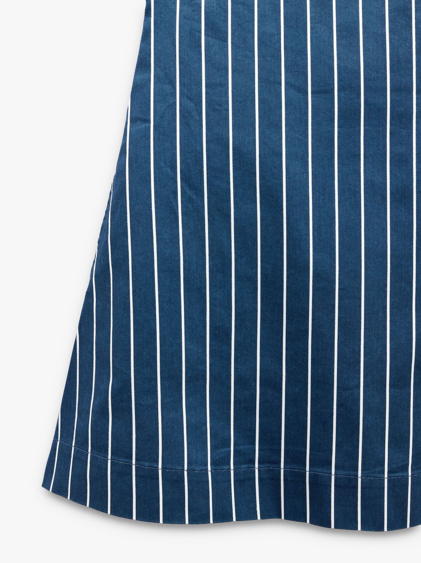 Denim Dress With Stripes With Straps
