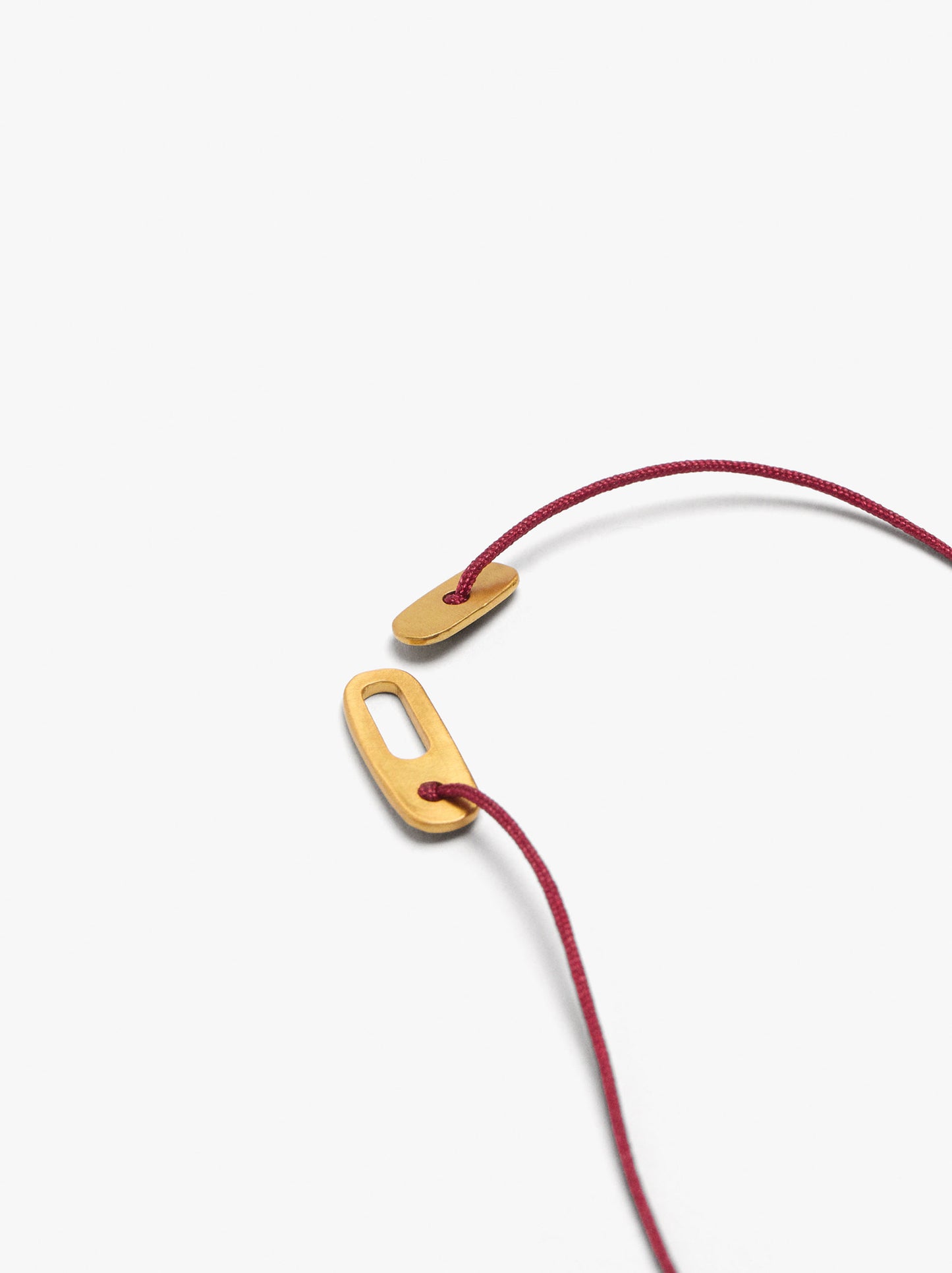 Cord Necklace Charm Gold Plated 18k