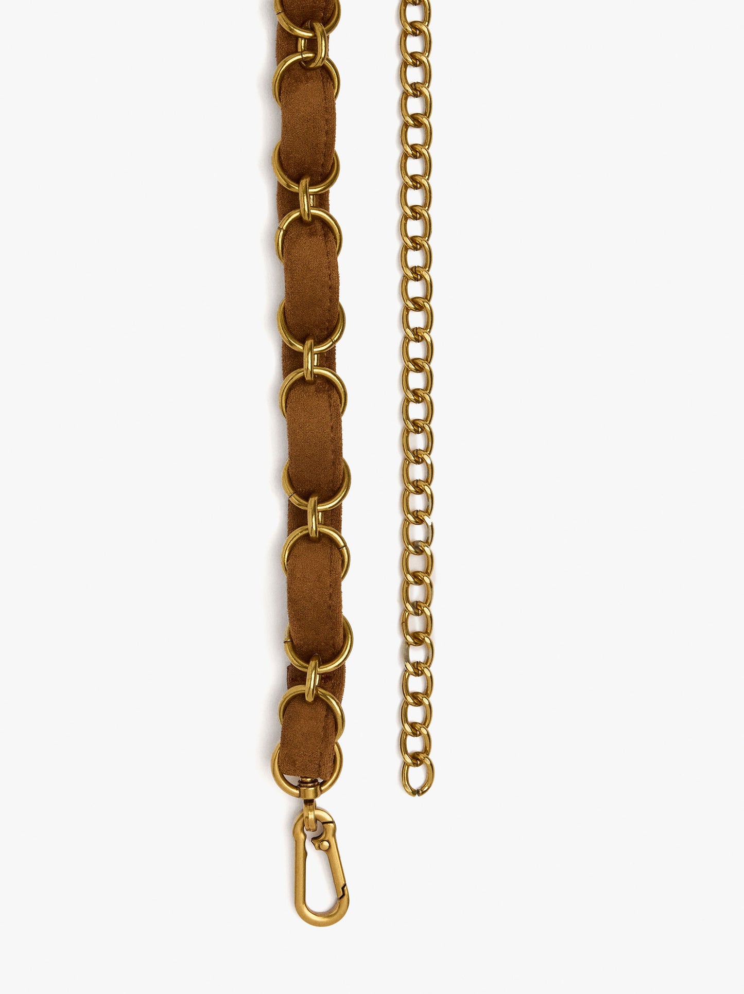Braided Belt With Leather-Effect Hoops