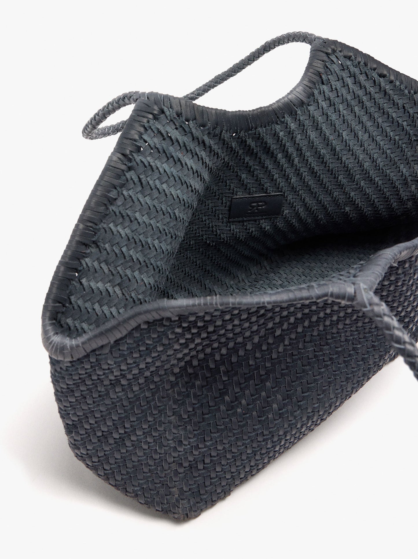 Woven Leather Shopper Bag