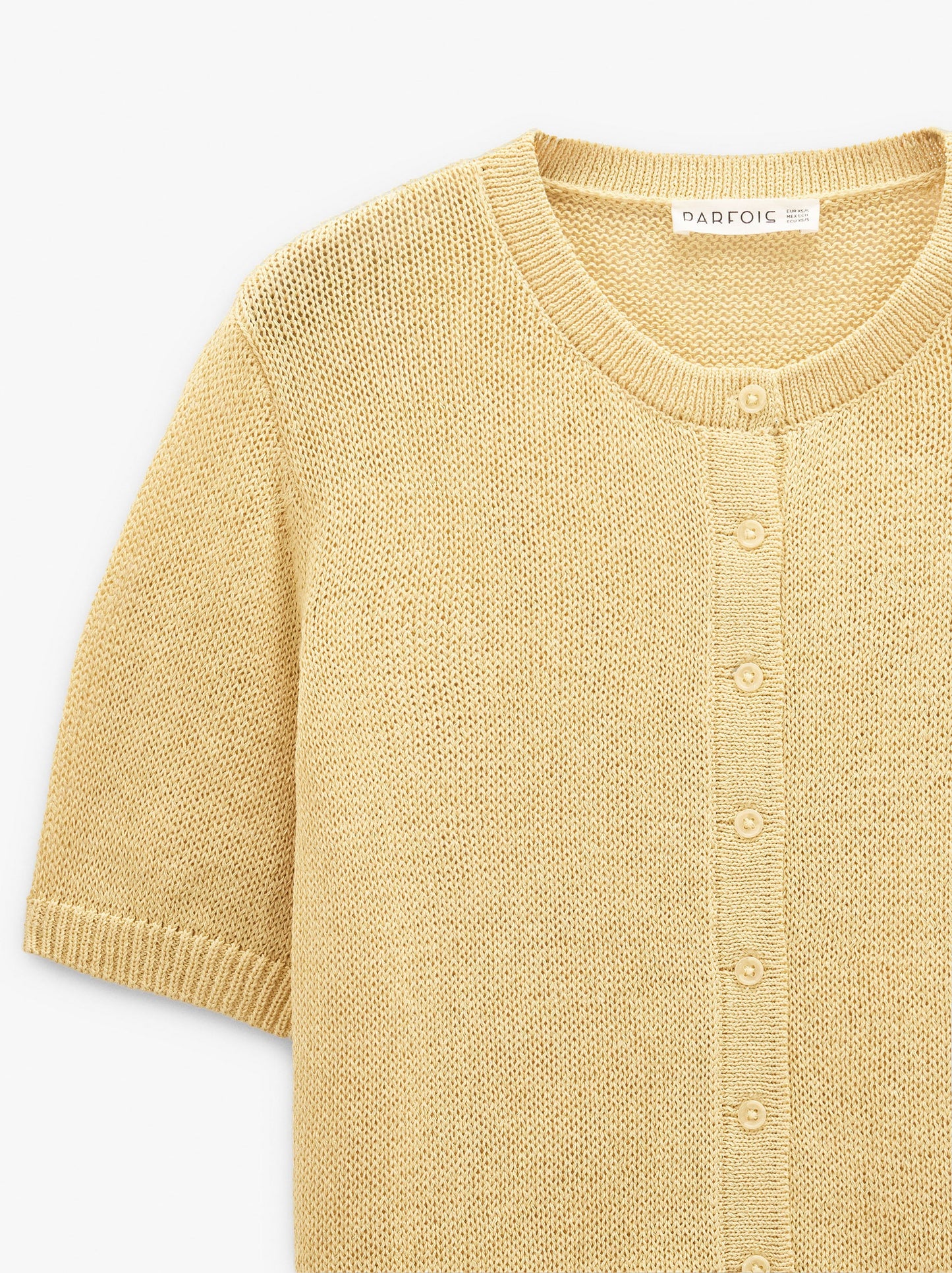 Short-Sleeve Knit Cardigan