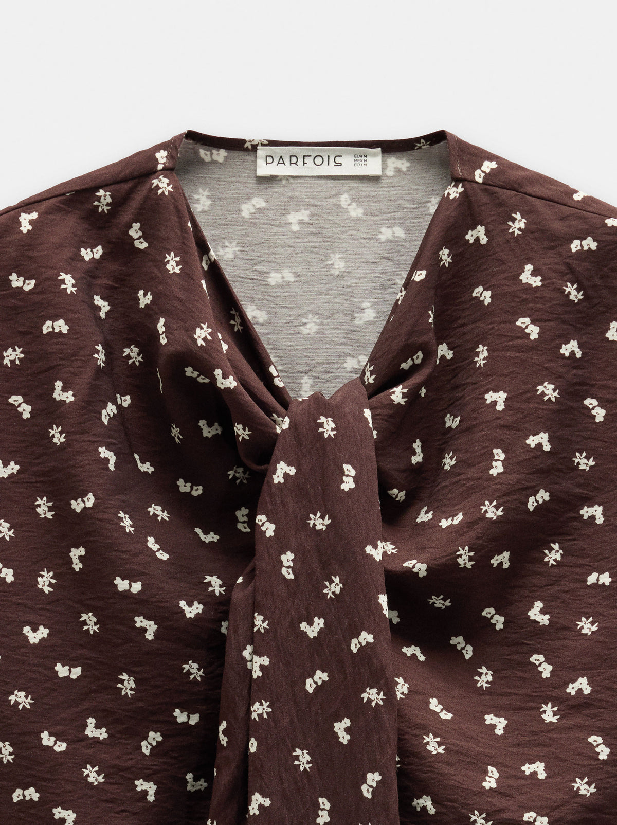 Floral Printed Shirt With Integrated Scarf