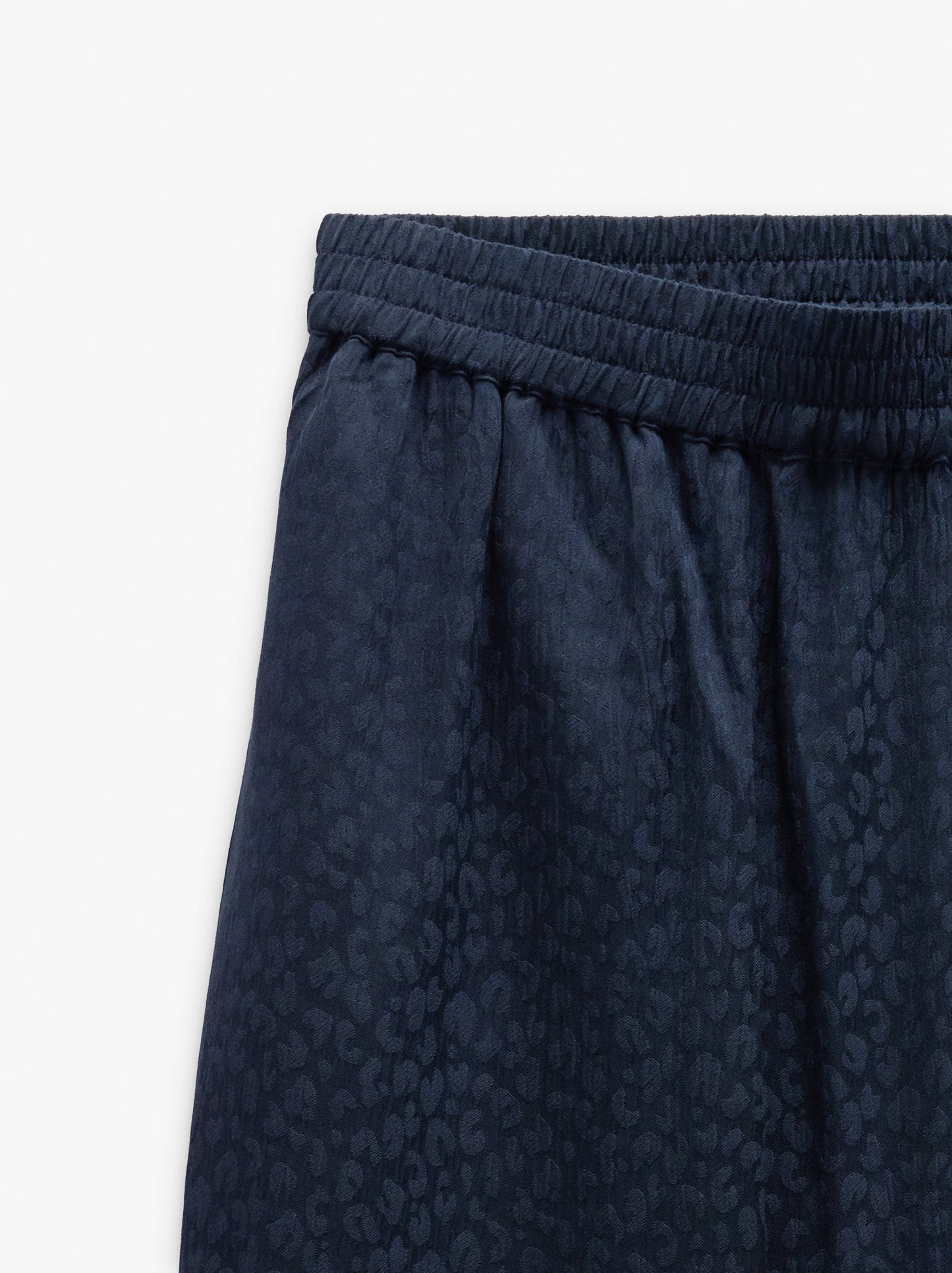 Flowy Jacquard Trousers With An Elastic Waist