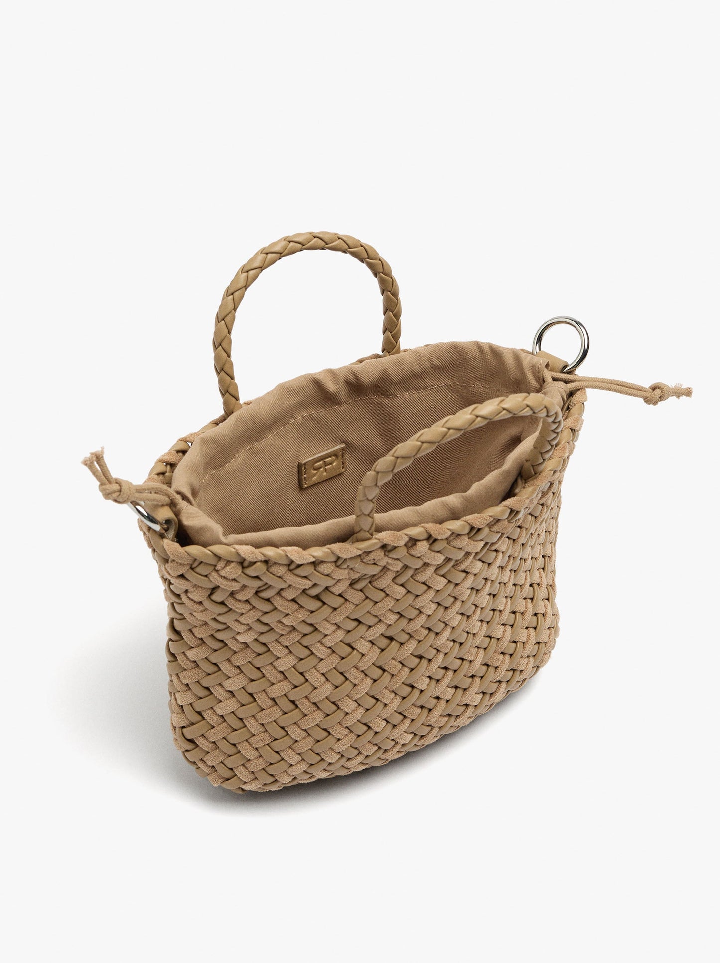 Tote Bag With Braided Detail And Removable Pouch