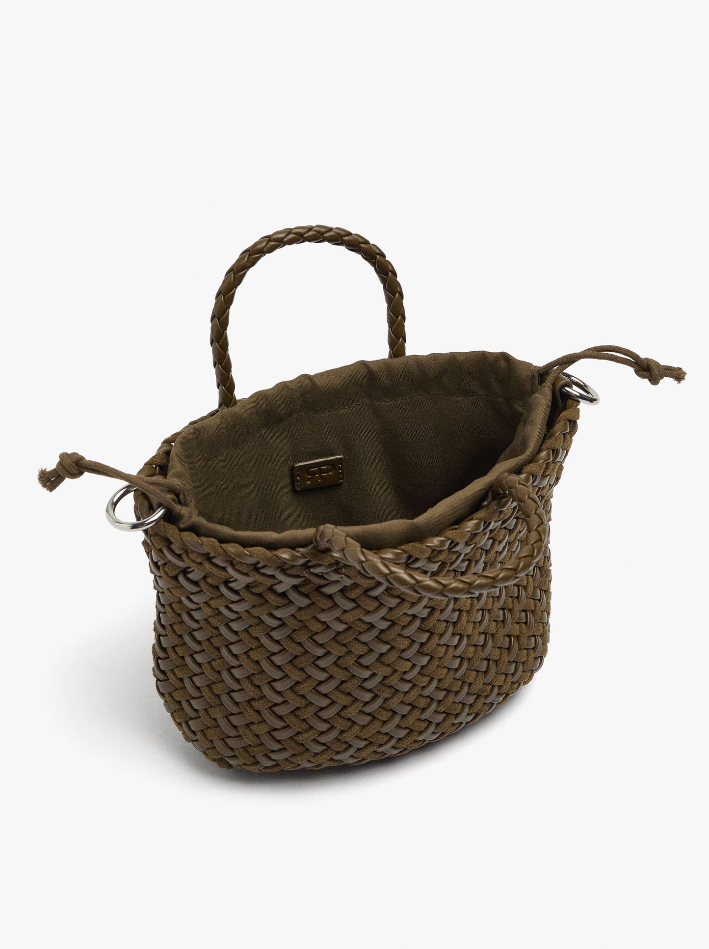 Tote Bag With Braided Detail And Removable Pouch