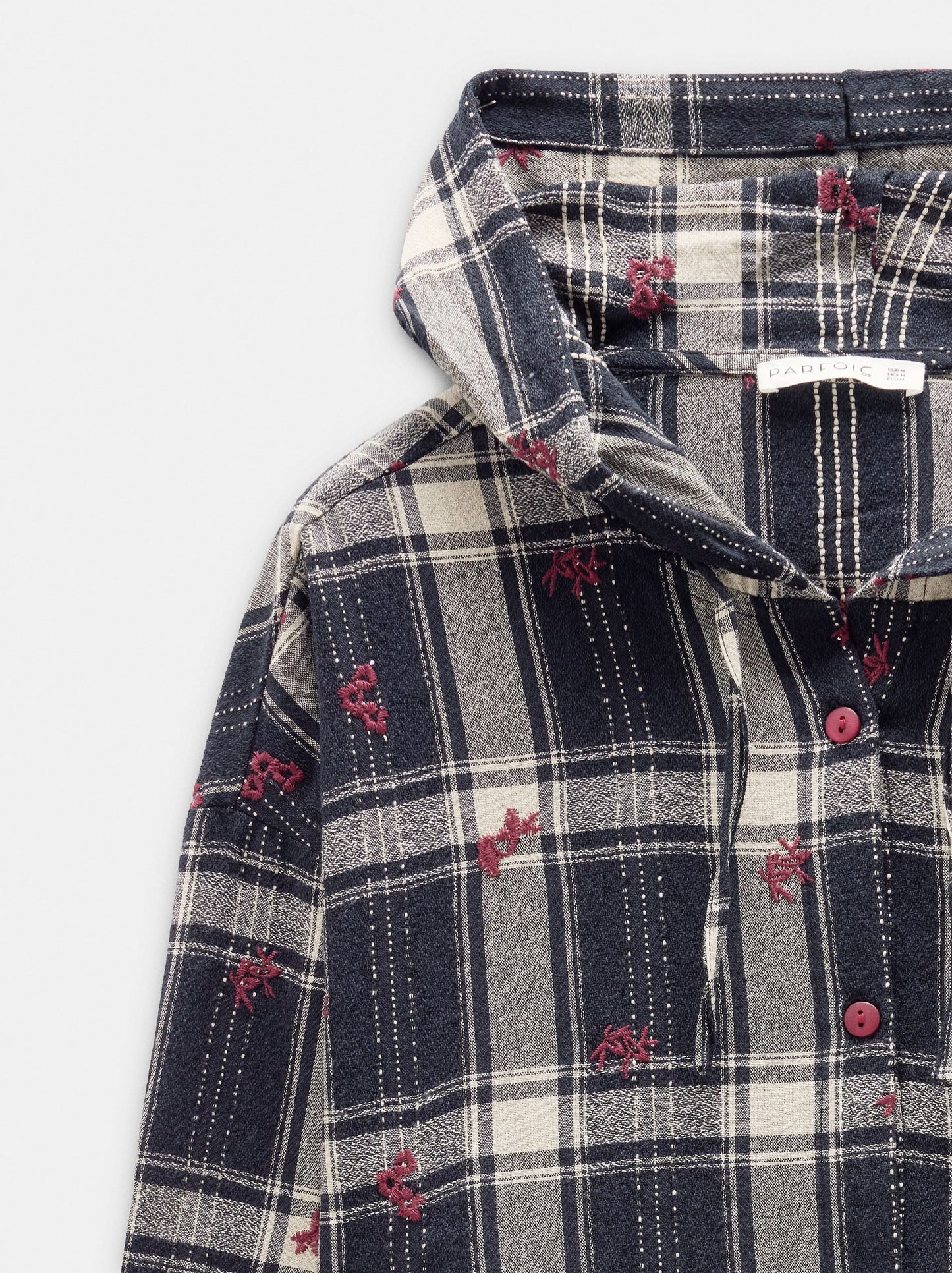 Checked Overshirt With Hood