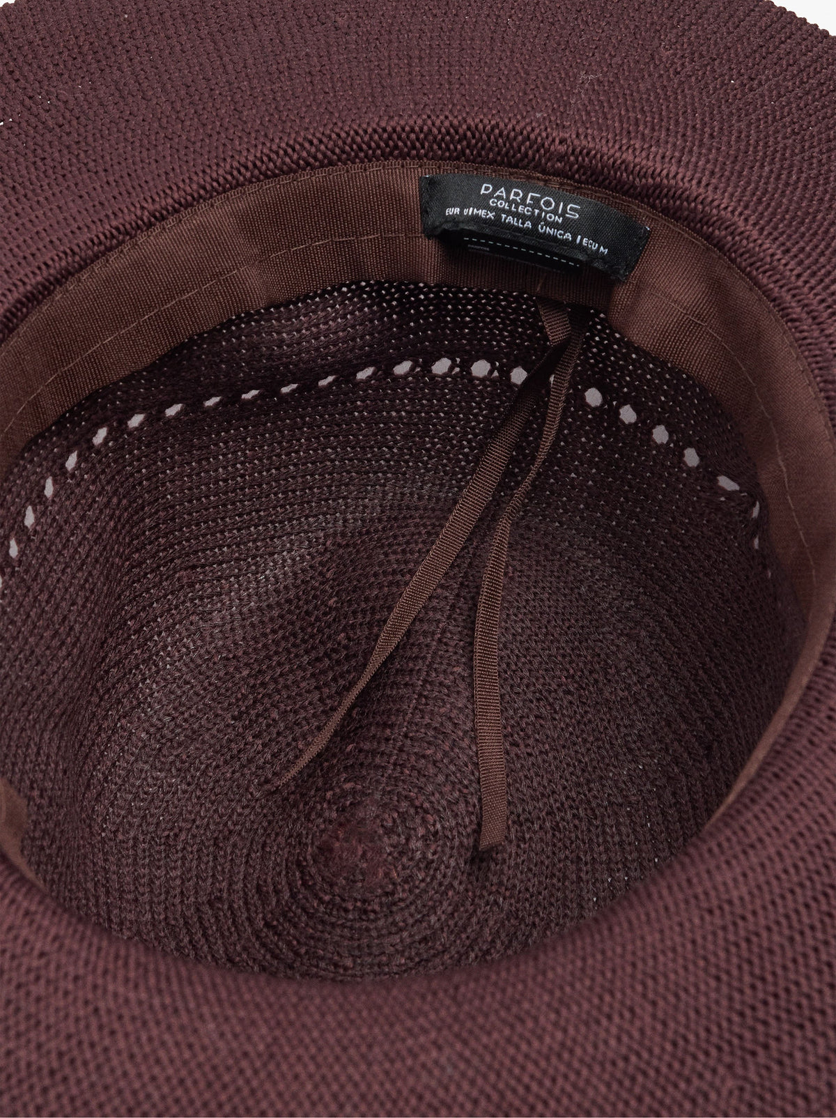 Knit Hat With Braided Cord