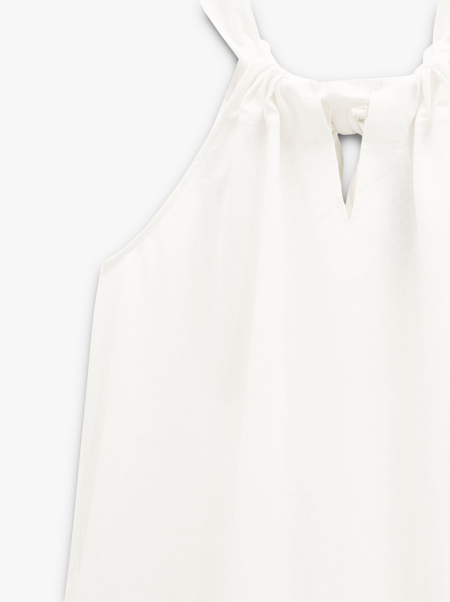 Halter Dress With Linen Blend