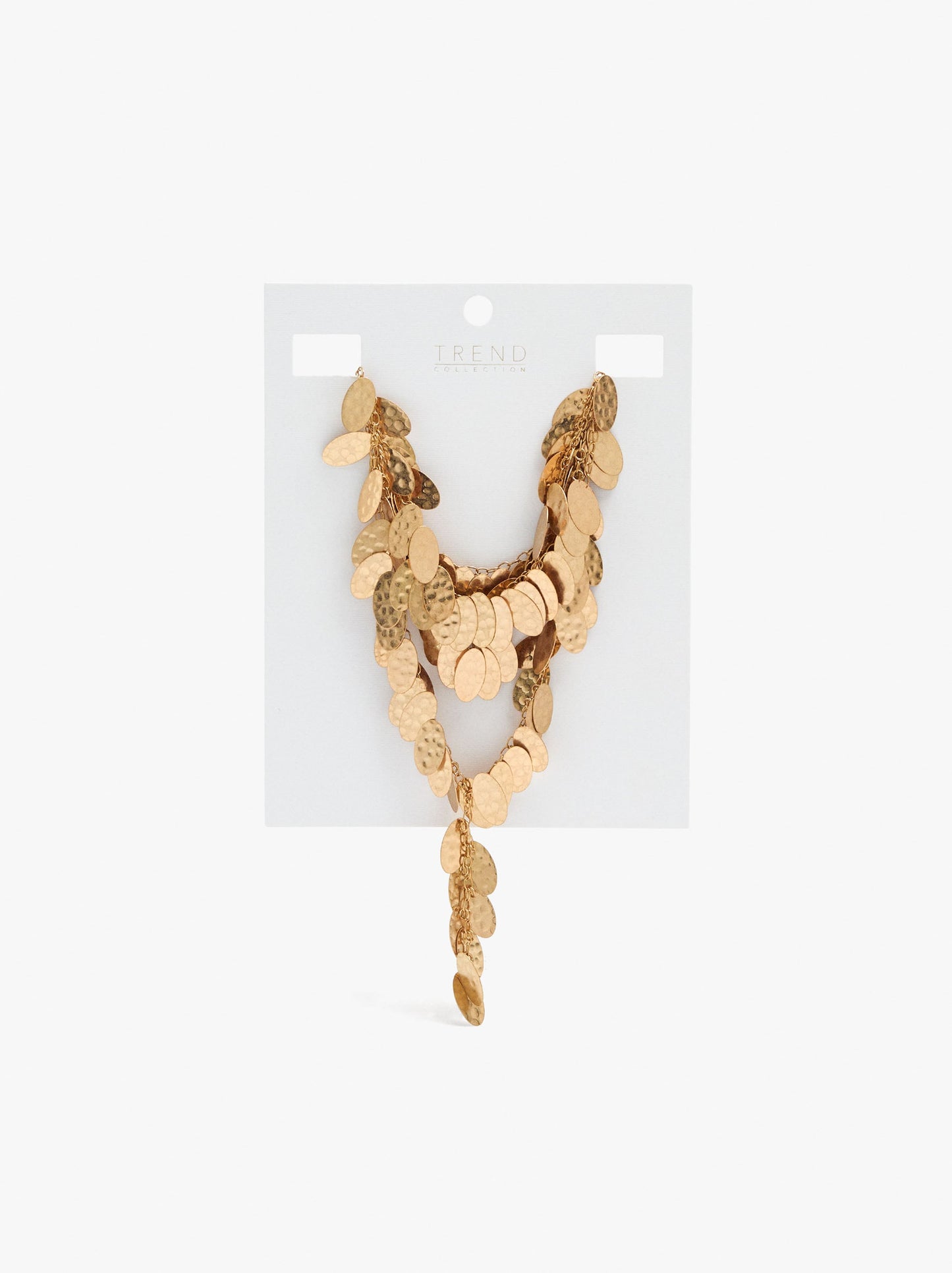 Long Necklace With Metallic Petals