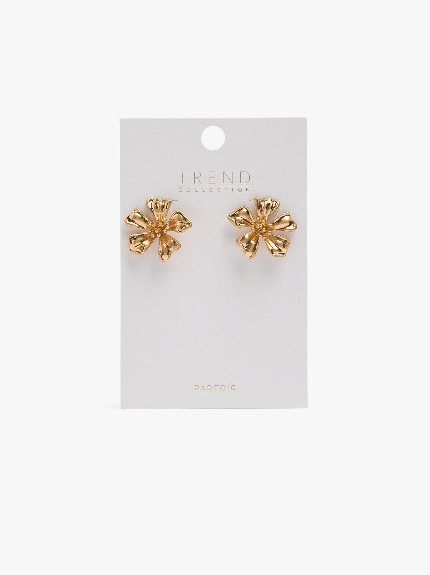 Maxi Flower Earrings With Embossed Detail