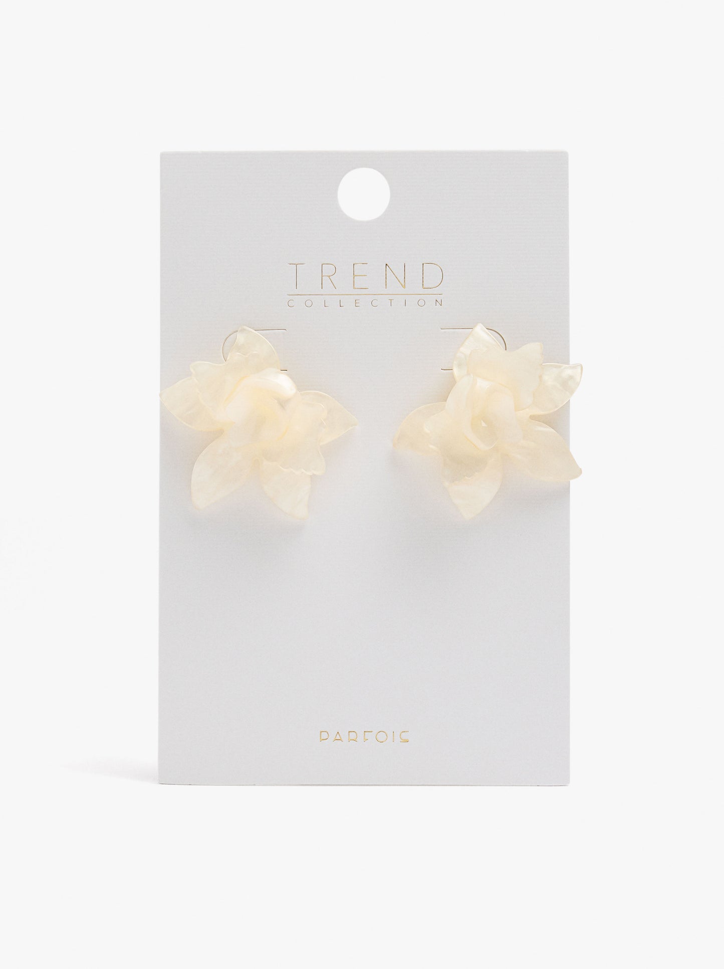 Flower Earrings With Embossed Detail