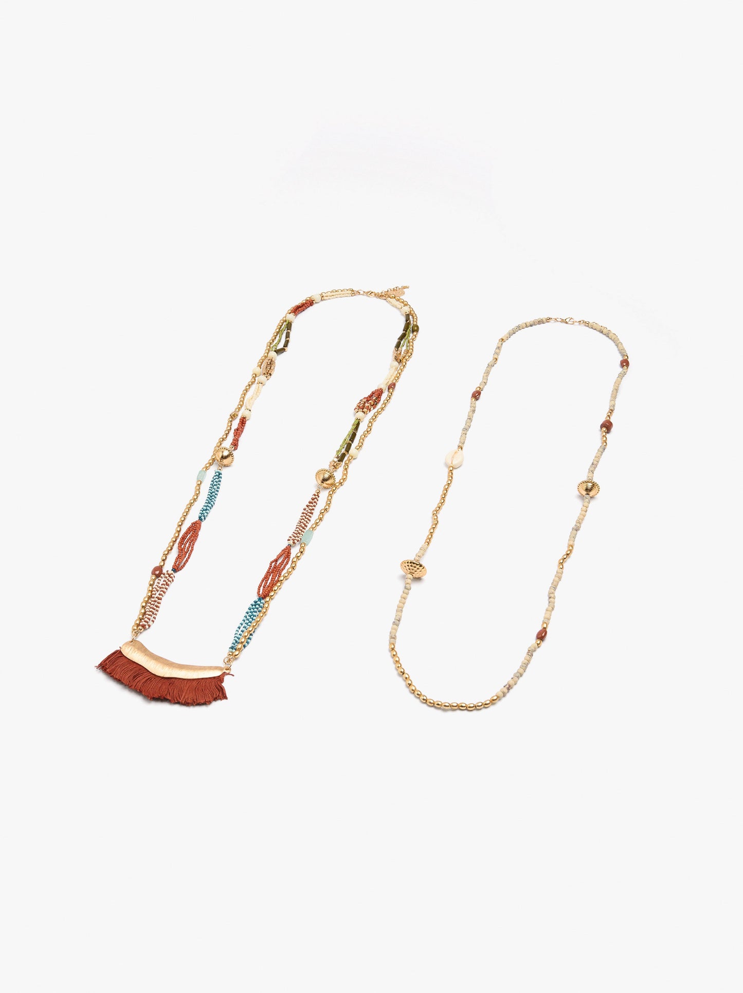 Multi-Collar With Clay And Glass Beads