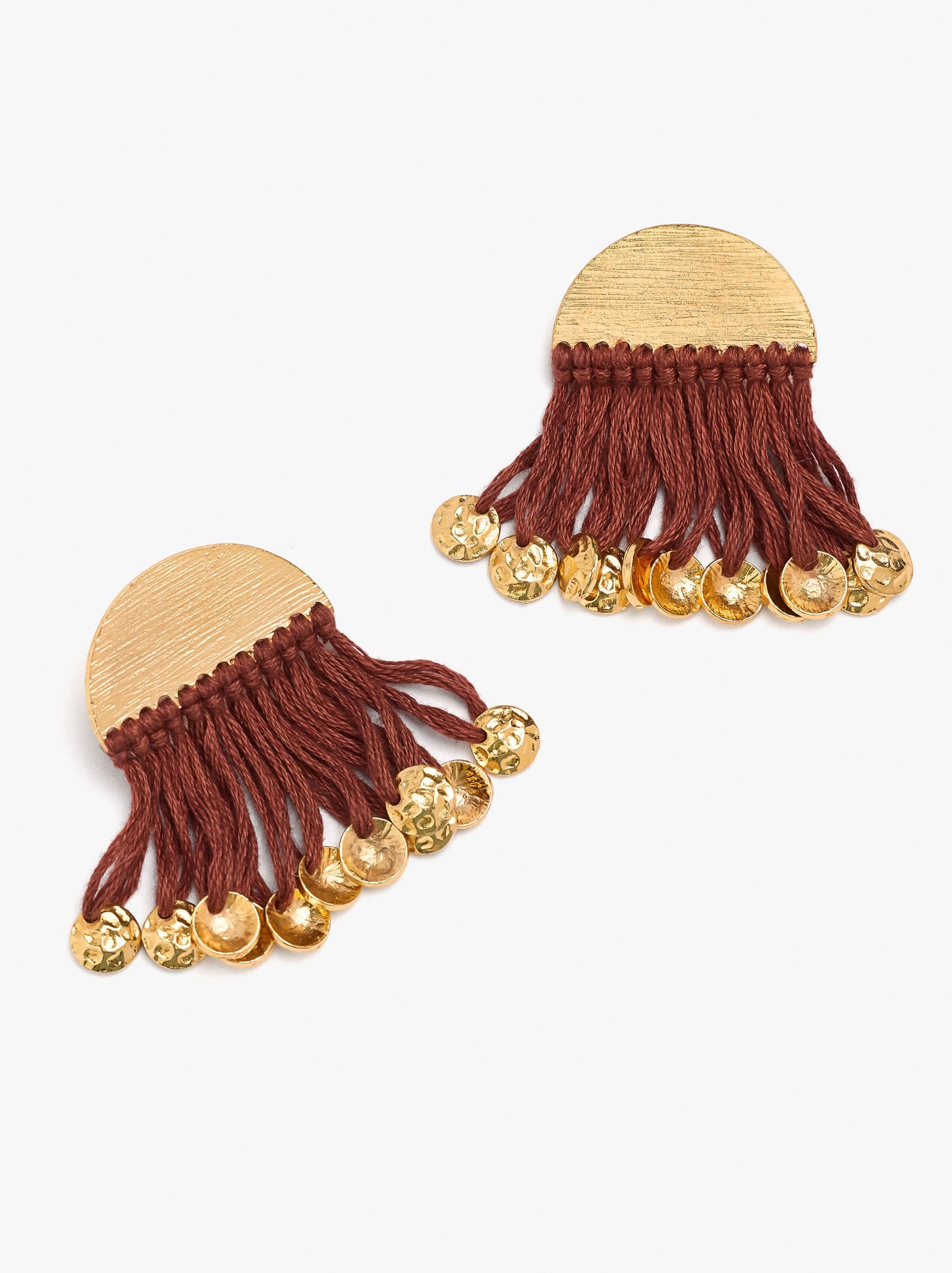 Centre Earrings With Fringes