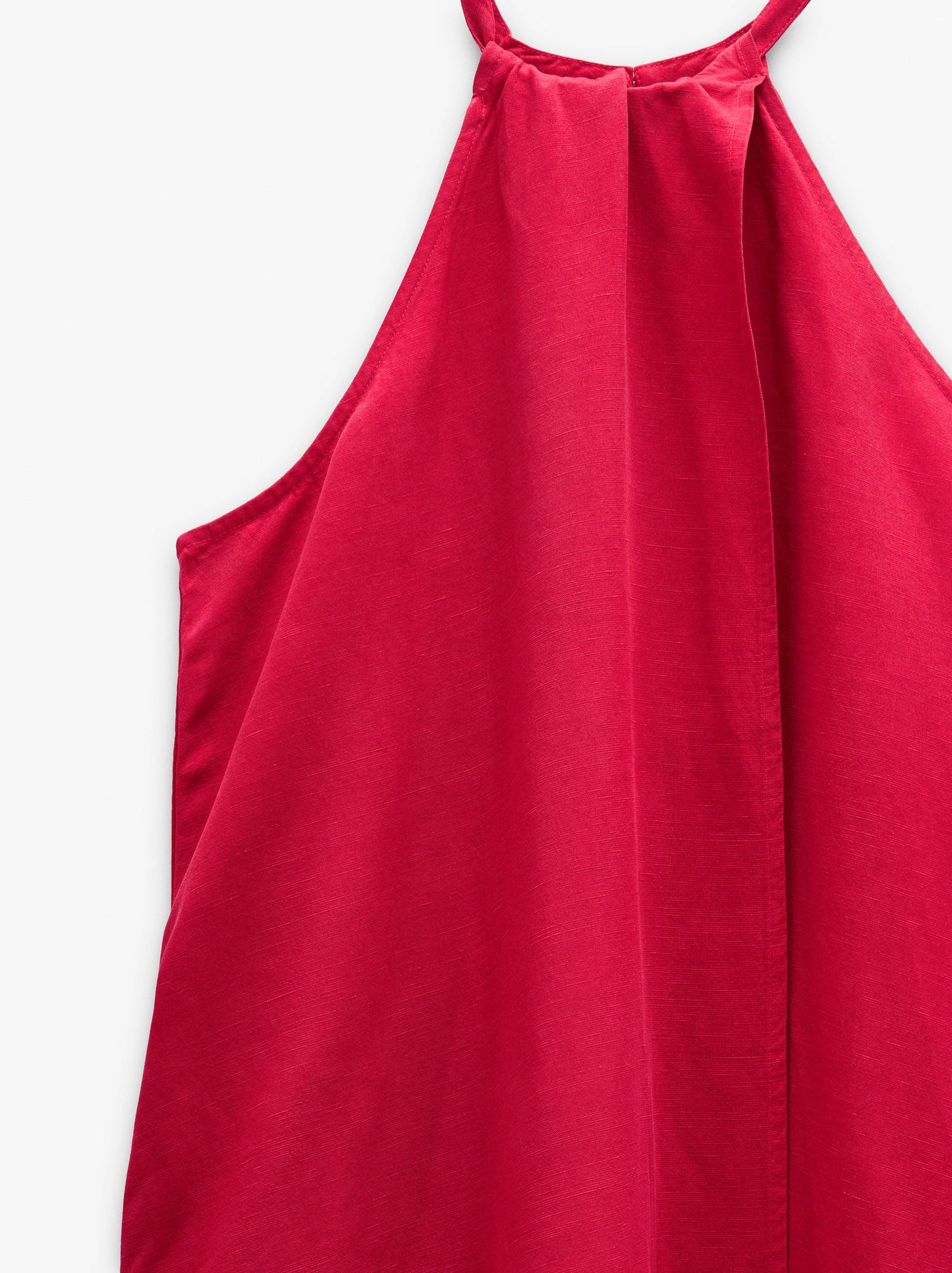 Plain Halter Dress With Pockets