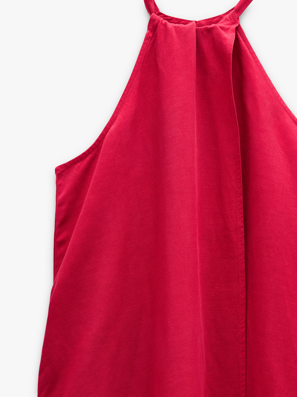 Plain Halter Dress With Pockets