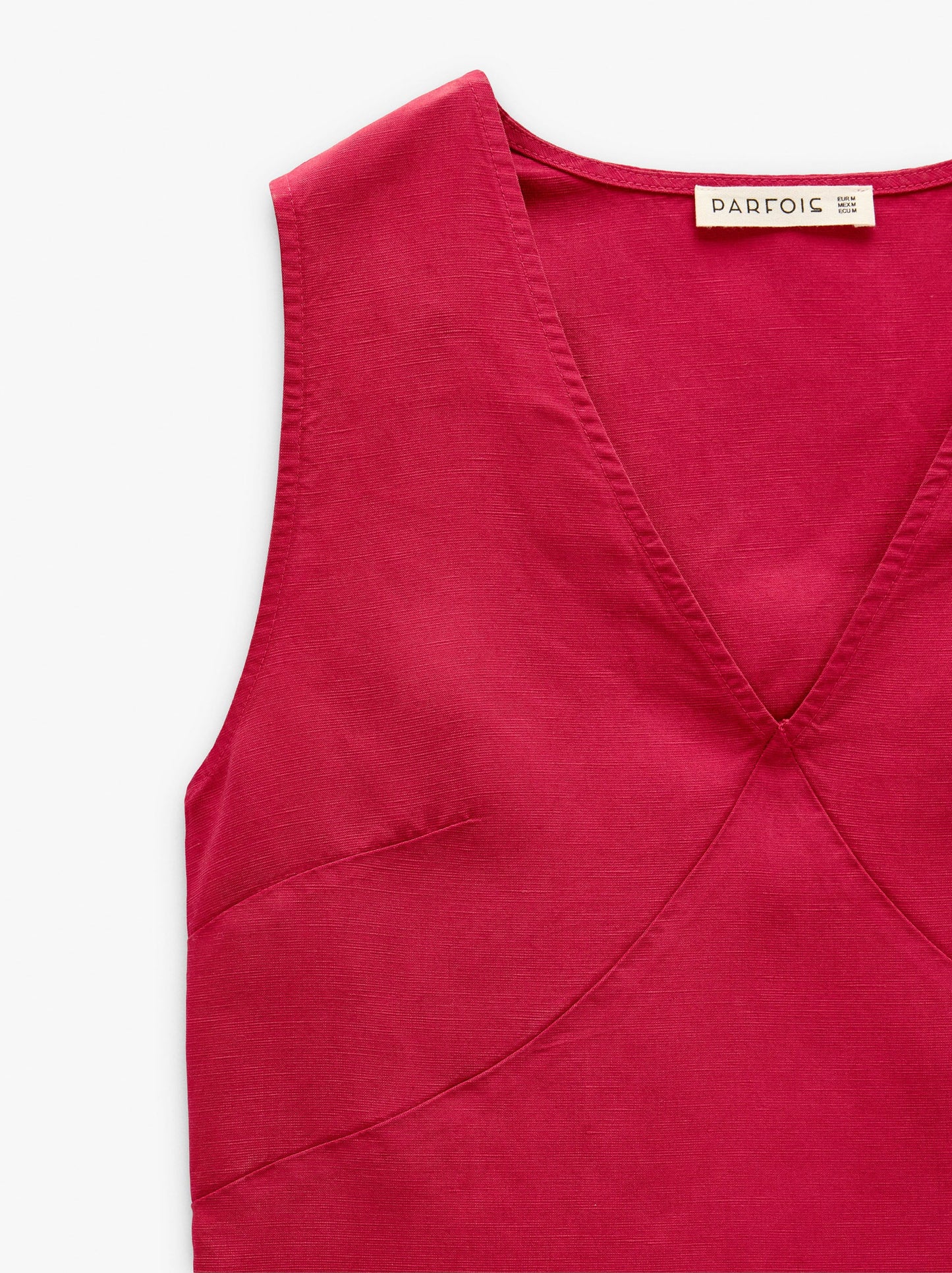 Plain Dress With V-Neck