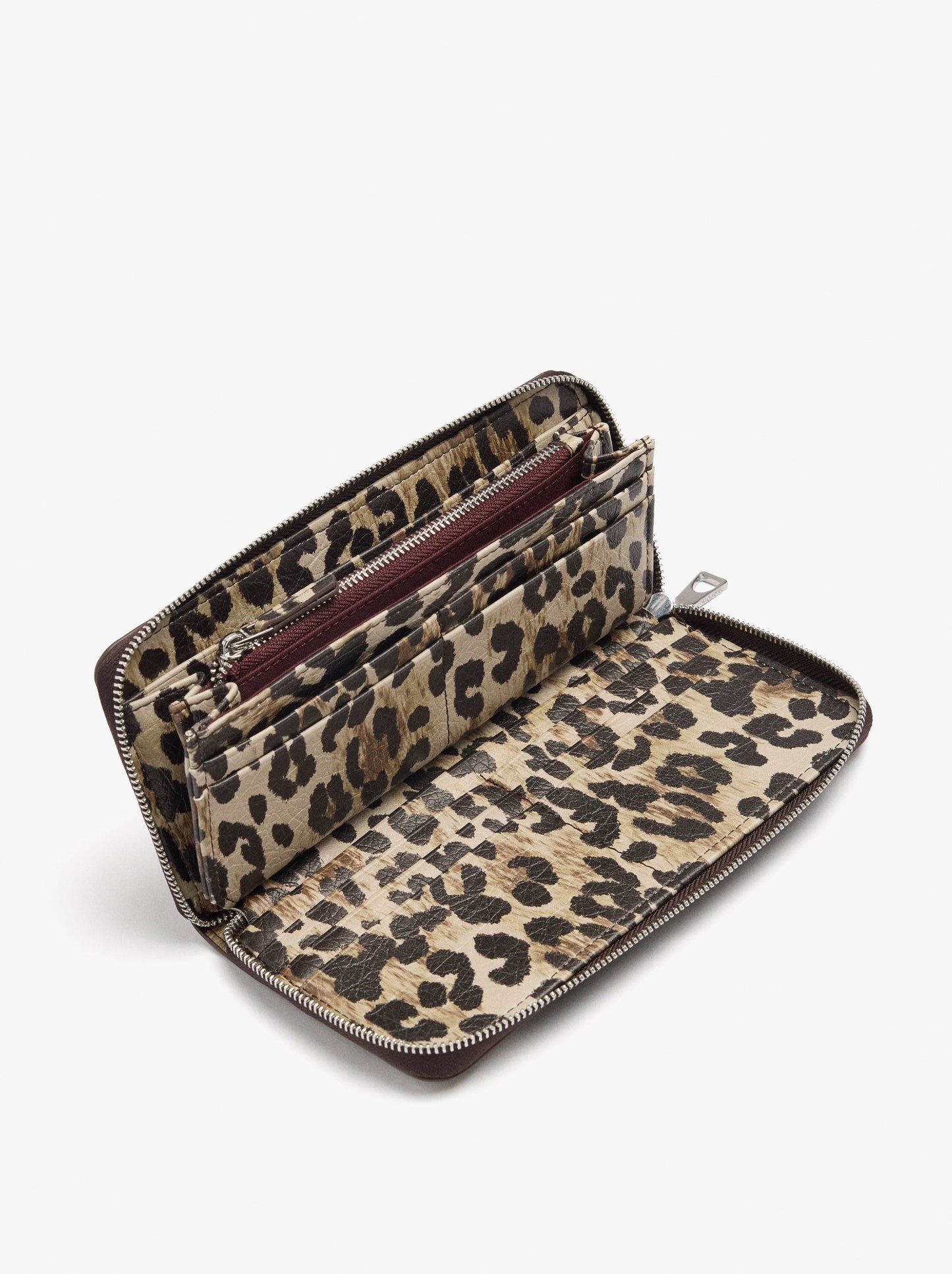 Animal Printed Wallet With Texture L