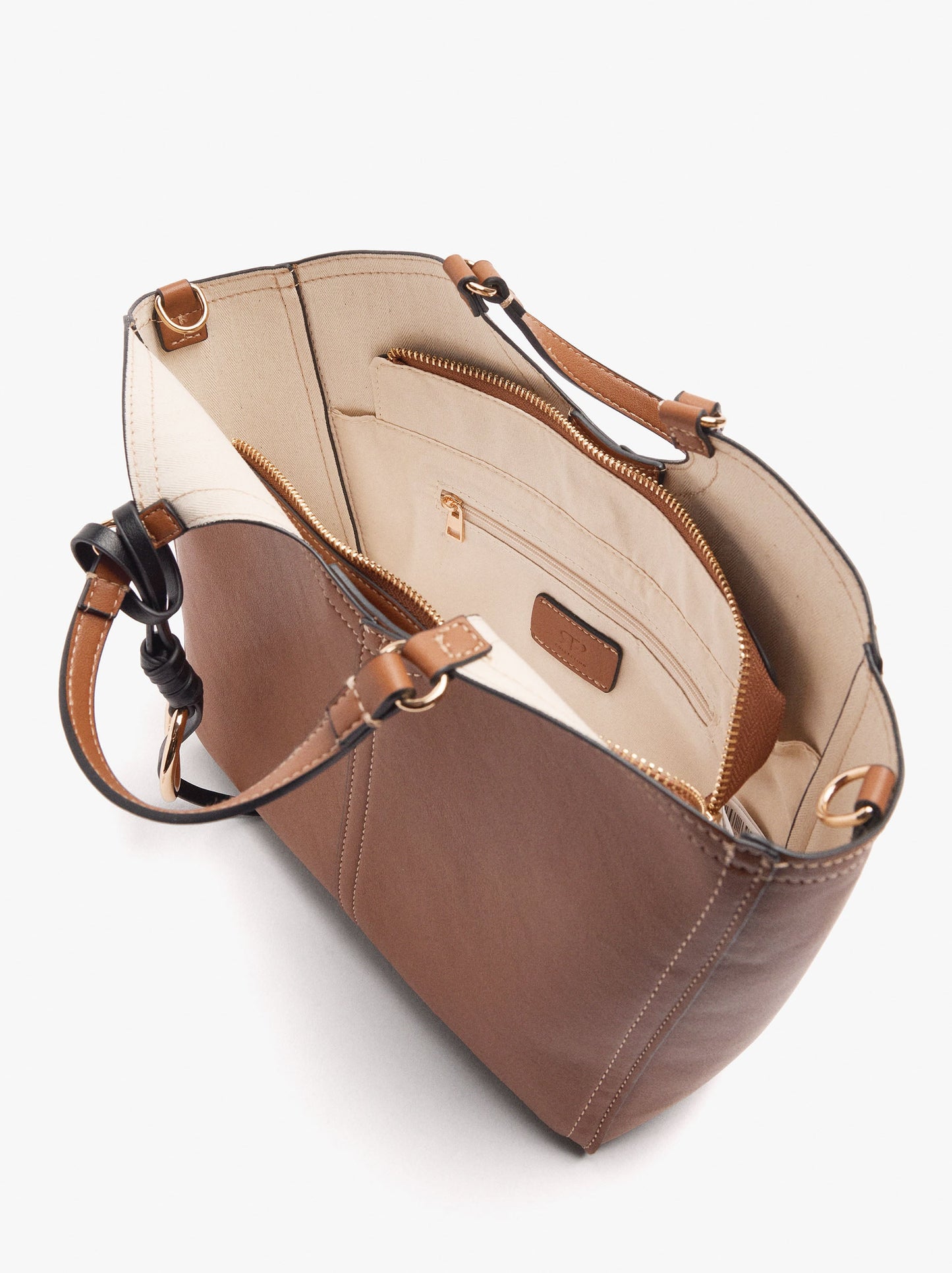Shopper Bag With M Topstitching And Hanger