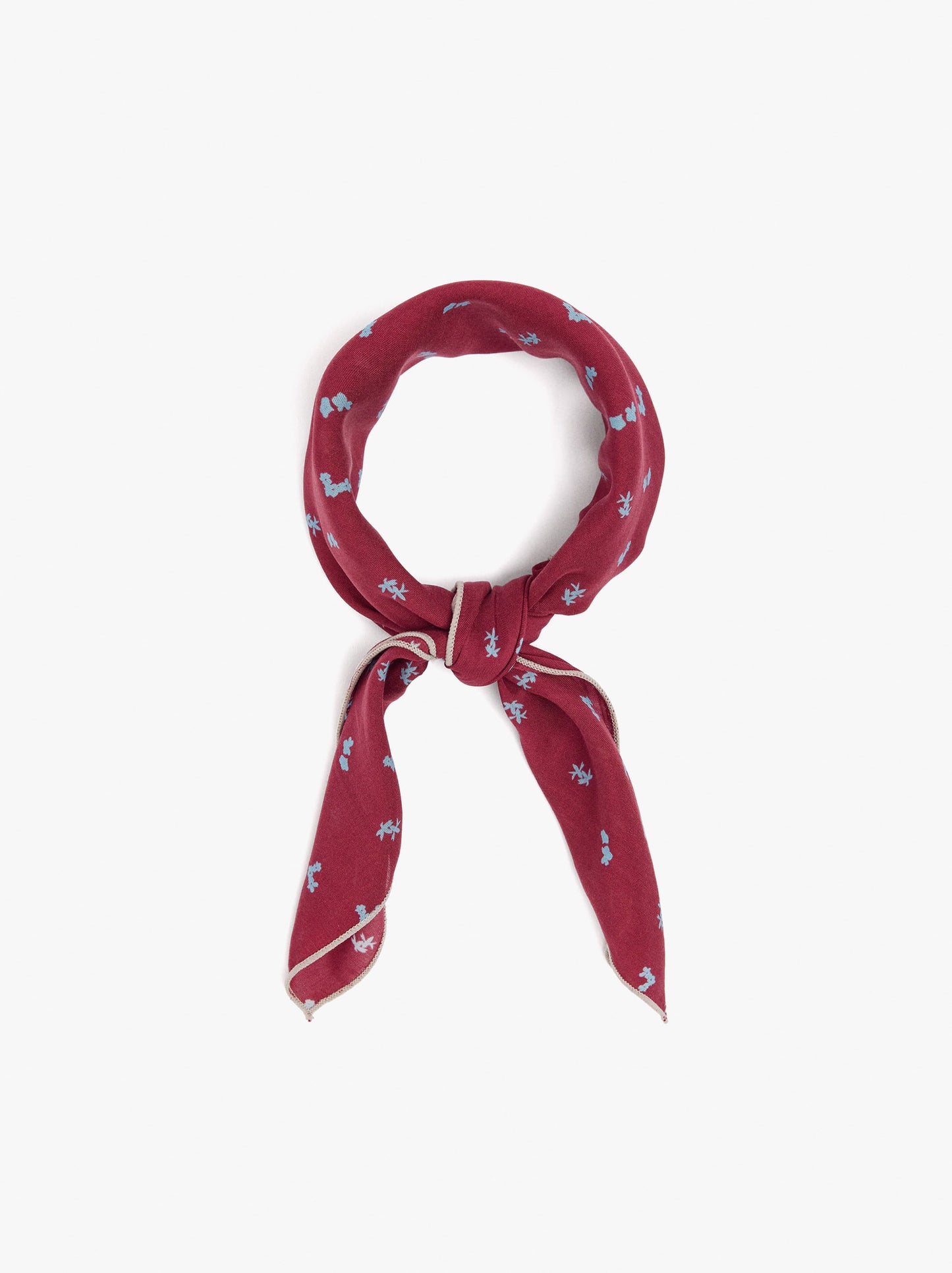 Square Scarf With Floral Print