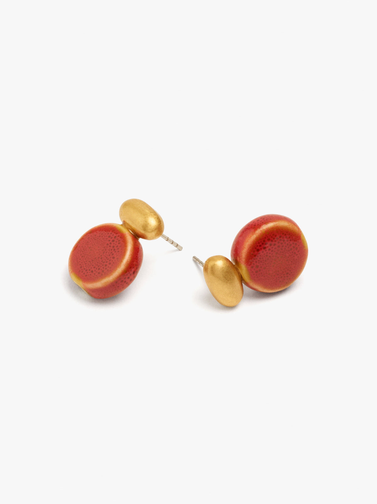 Round Ceramic Earrings