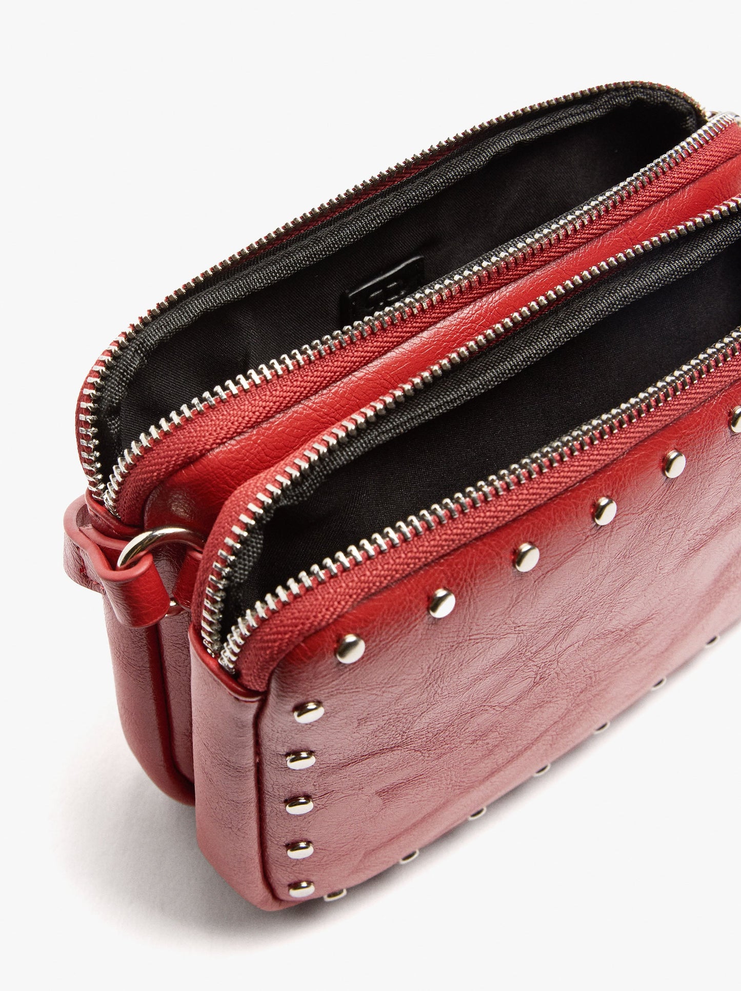 Double Crossbody Bag With Studs